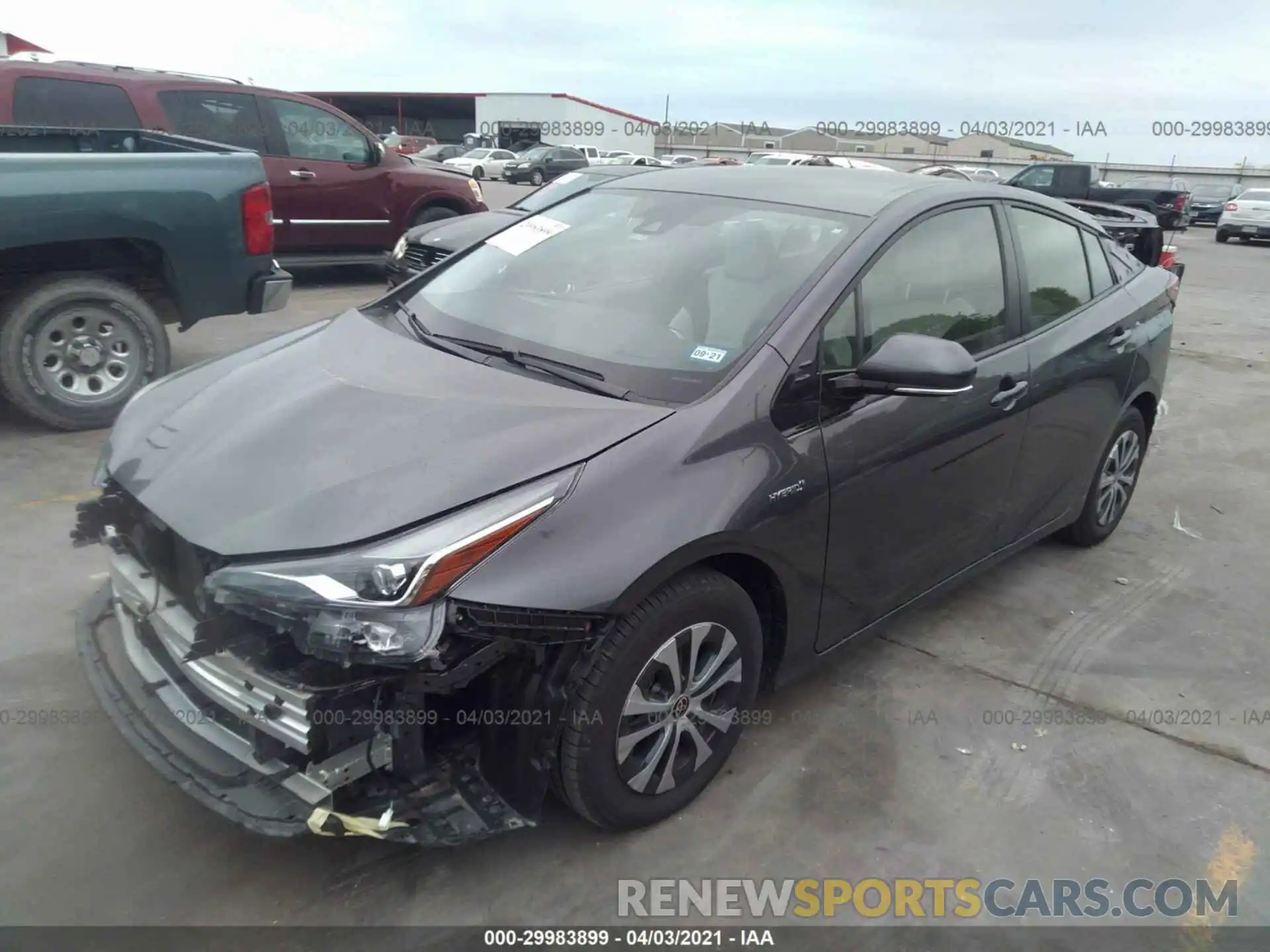 2 Photograph of a damaged car JTDL9RFU4L3022264 TOYOTA PRIUS 2020