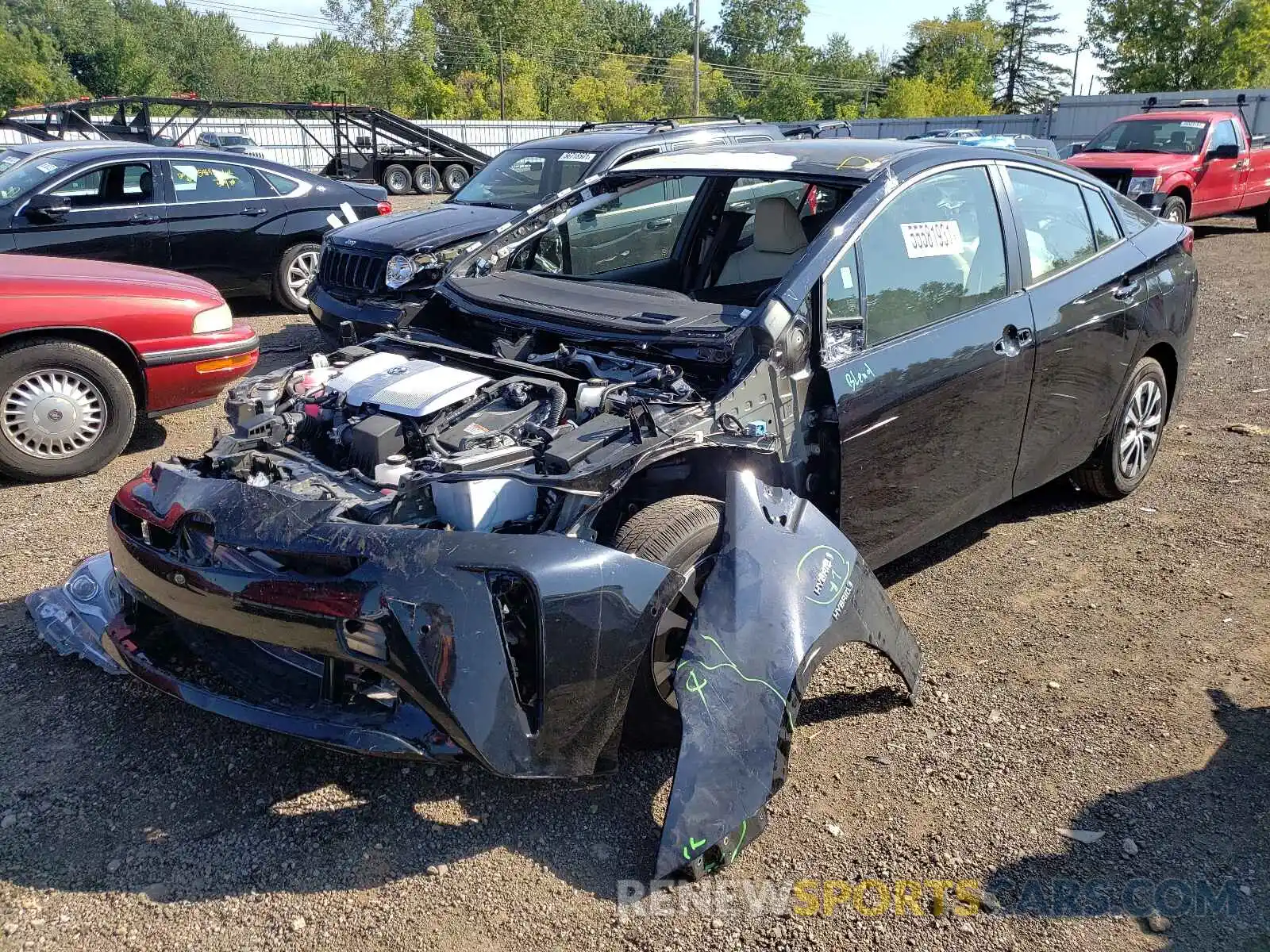 2 Photograph of a damaged car JTDL9RFU5L3014058 TOYOTA PRIUS 2020