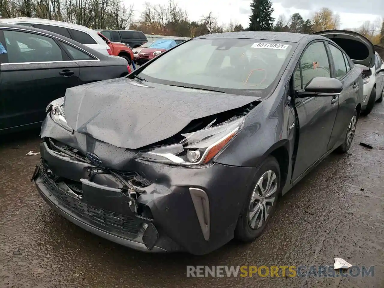 2 Photograph of a damaged car JTDL9RFU5L3016327 TOYOTA PRIUS 2020