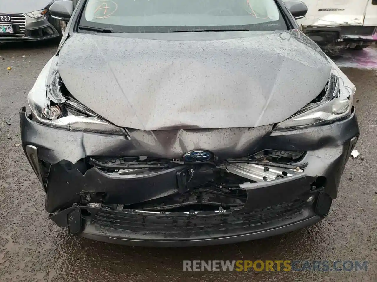 9 Photograph of a damaged car JTDL9RFU5L3016327 TOYOTA PRIUS 2020