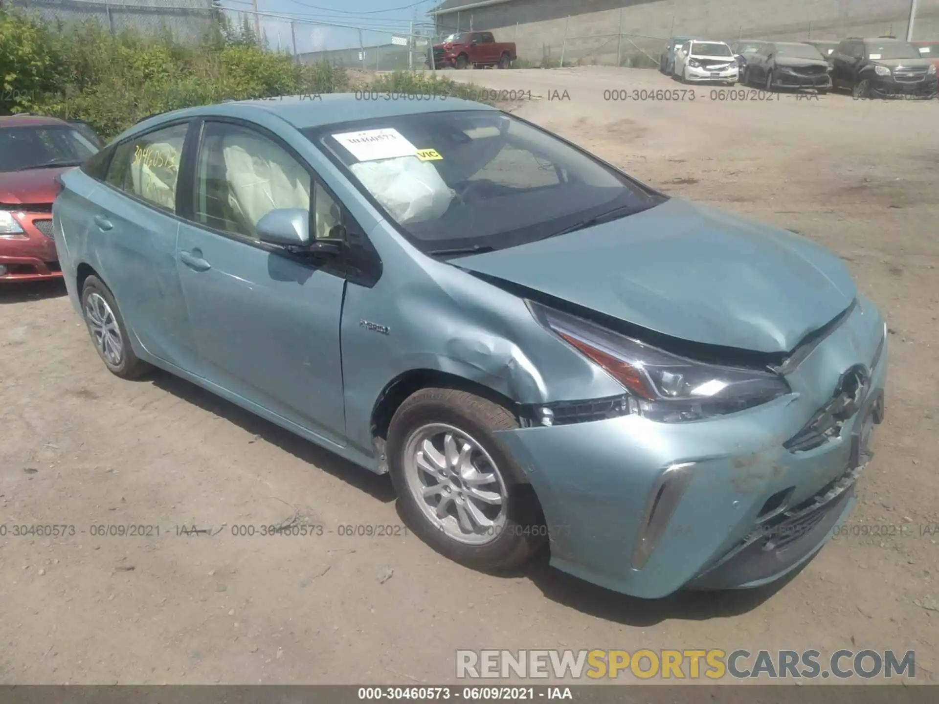 1 Photograph of a damaged car JTDL9RFU5L3017011 TOYOTA PRIUS 2020