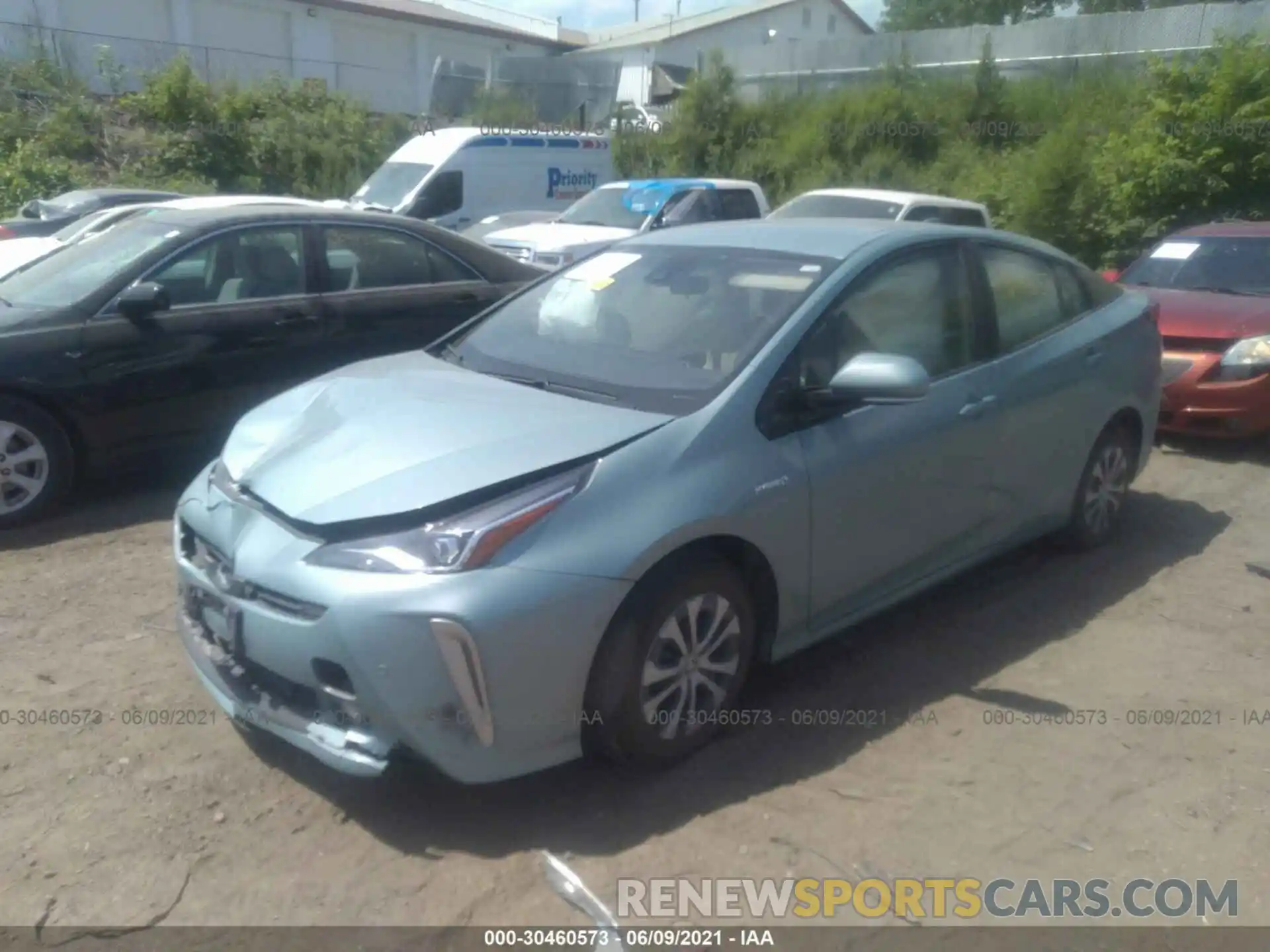 2 Photograph of a damaged car JTDL9RFU5L3017011 TOYOTA PRIUS 2020