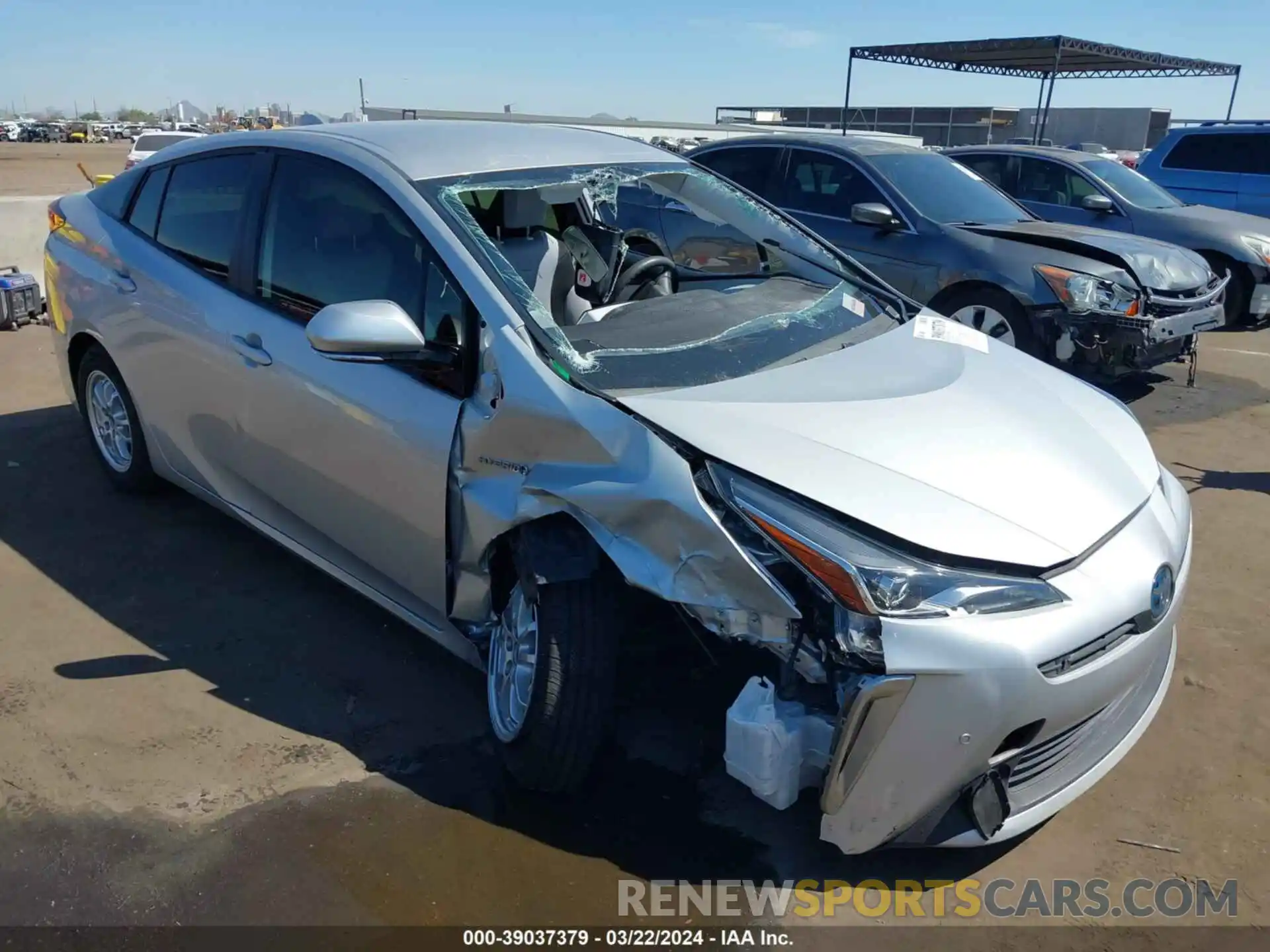 1 Photograph of a damaged car JTDL9RFU5L3017672 TOYOTA PRIUS 2020