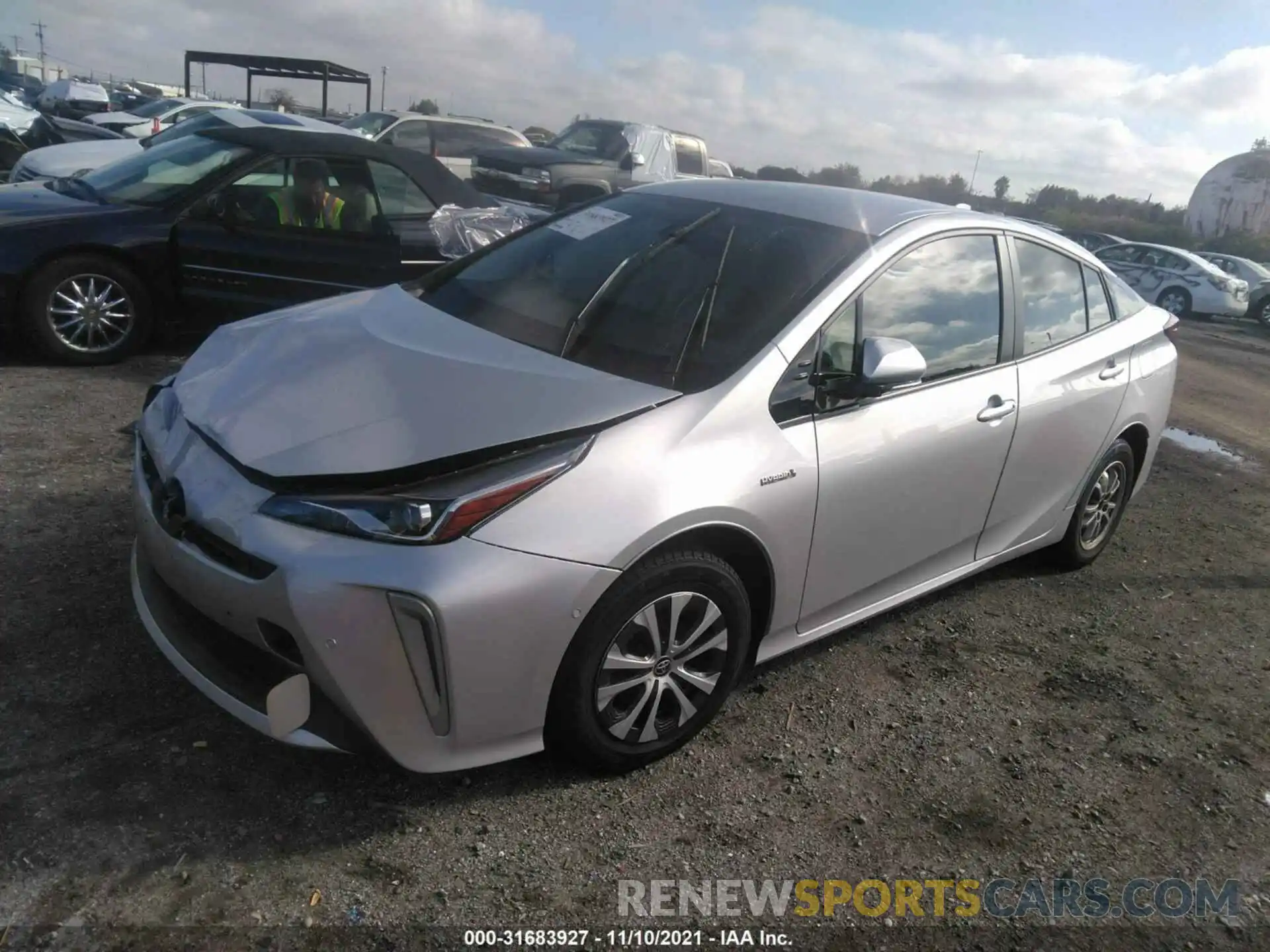 2 Photograph of a damaged car JTDL9RFU5L3019776 TOYOTA PRIUS 2020