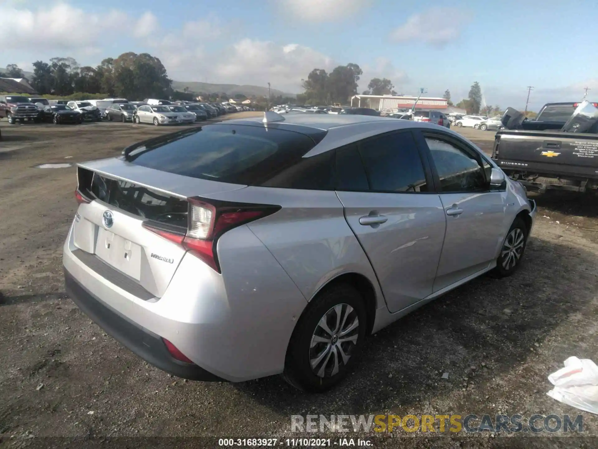 4 Photograph of a damaged car JTDL9RFU5L3019776 TOYOTA PRIUS 2020