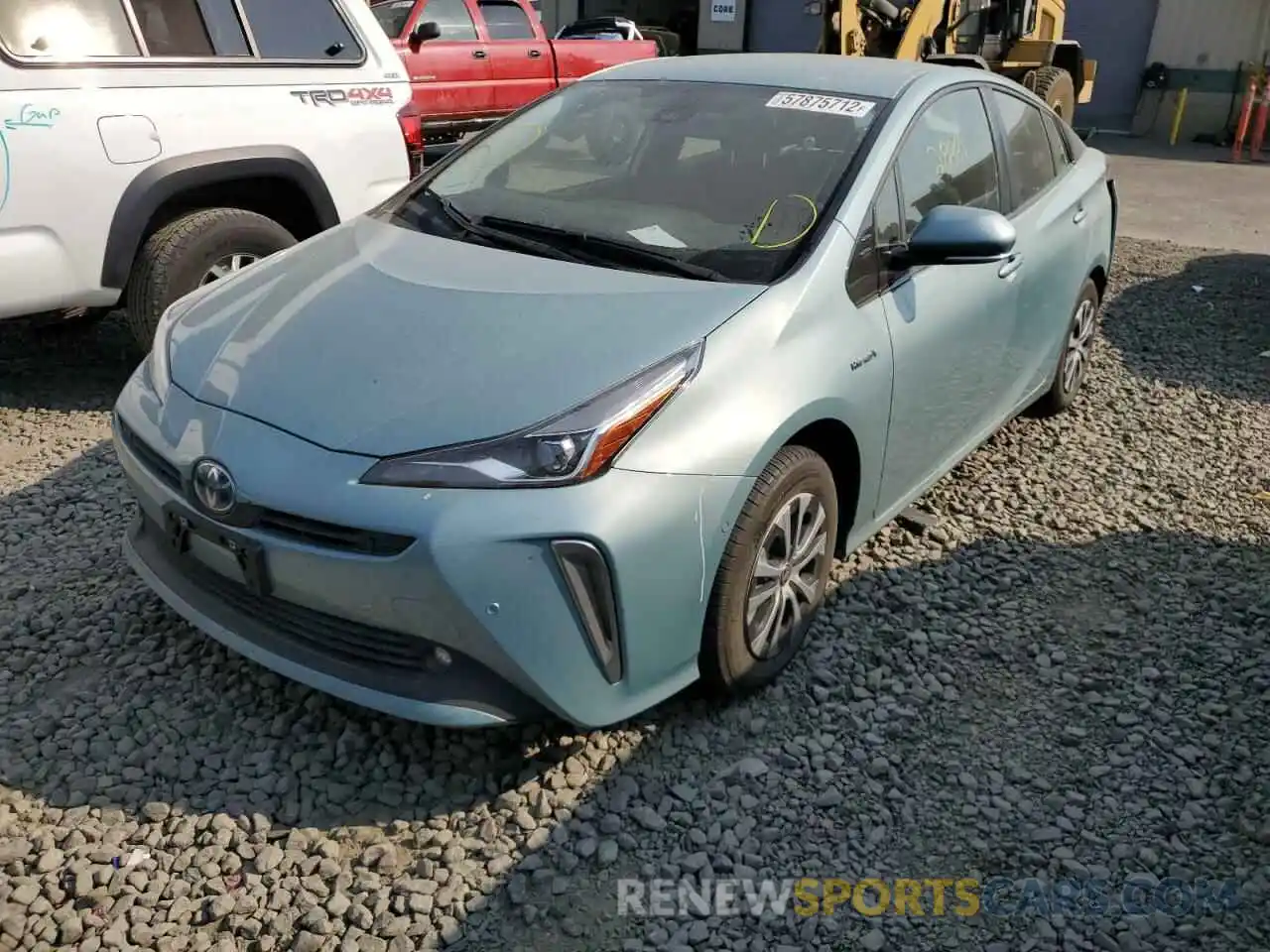 2 Photograph of a damaged car JTDL9RFU5L3021558 TOYOTA PRIUS 2020