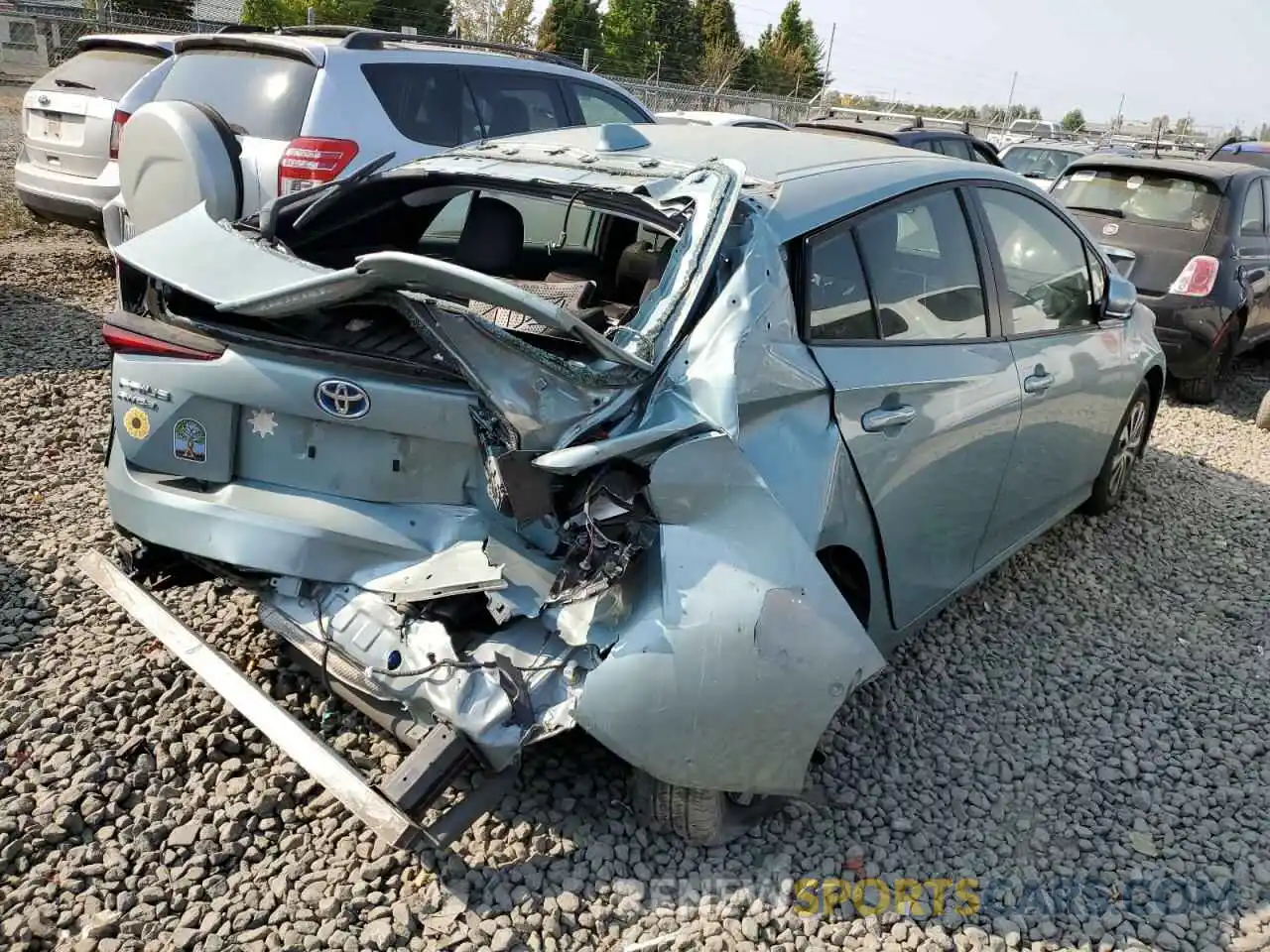 4 Photograph of a damaged car JTDL9RFU5L3021558 TOYOTA PRIUS 2020