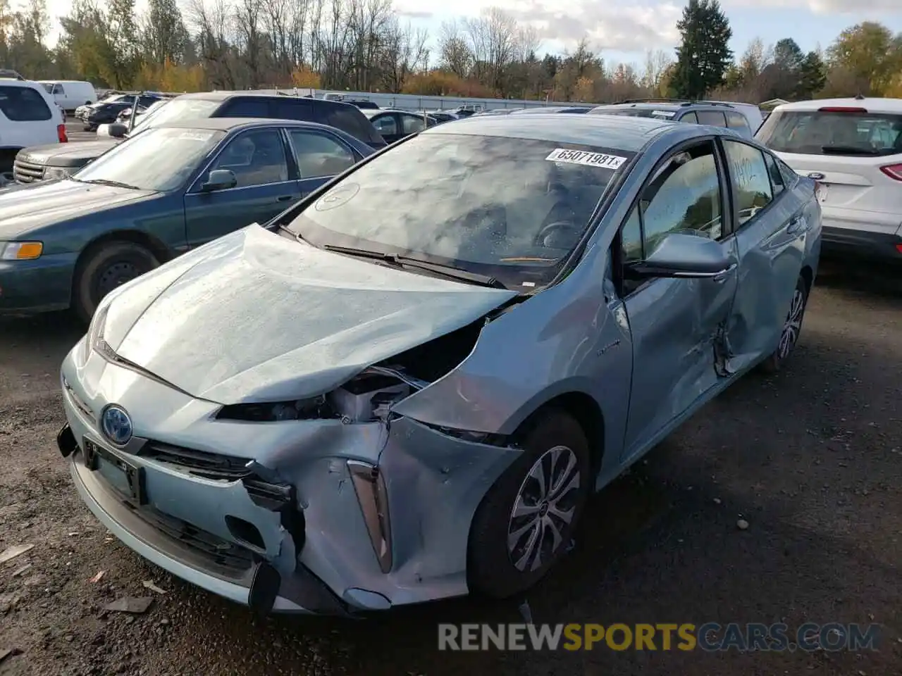 2 Photograph of a damaged car JTDL9RFU6L3013291 TOYOTA PRIUS 2020