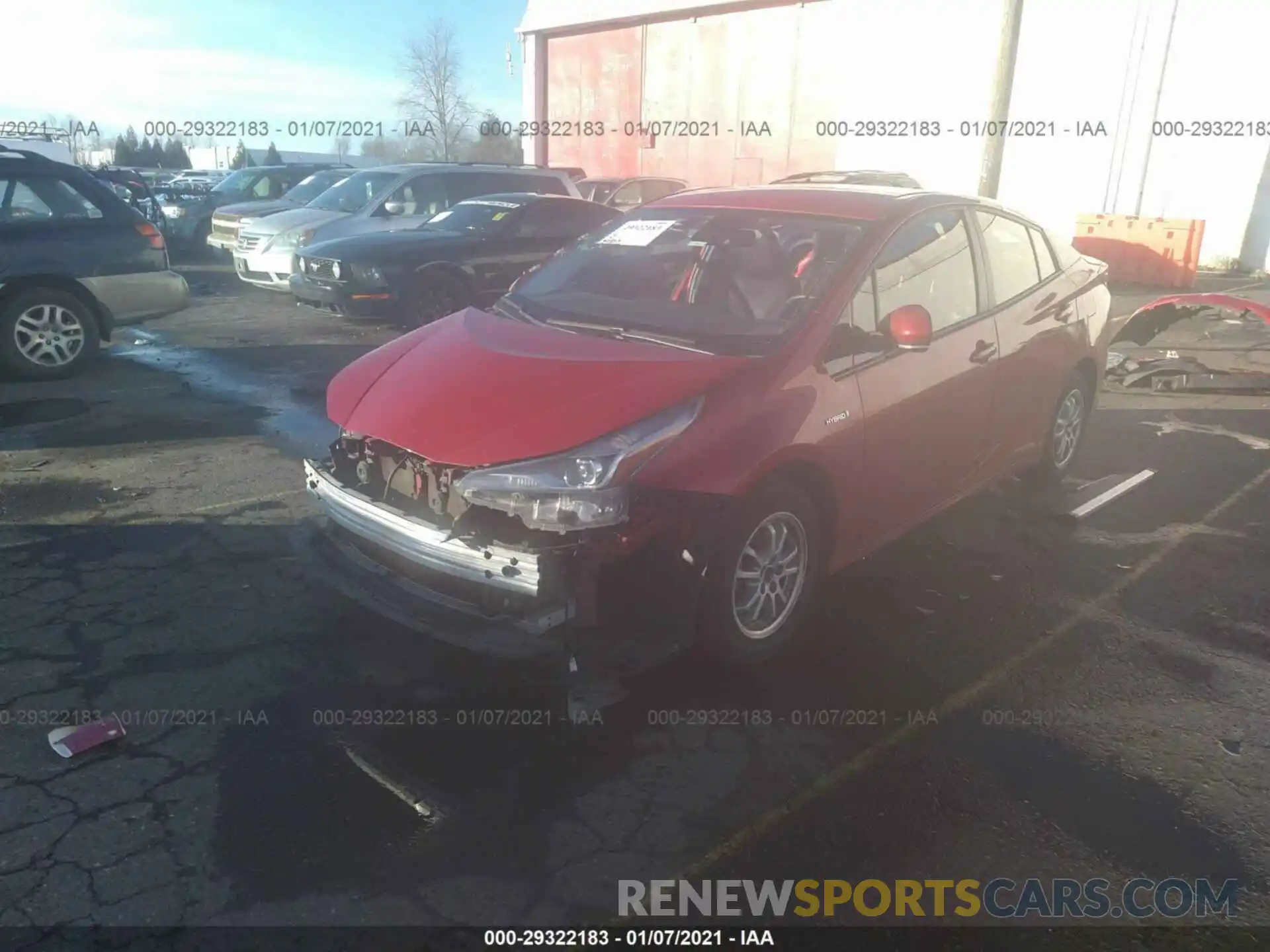 2 Photograph of a damaged car JTDL9RFU6L3013307 TOYOTA PRIUS 2020