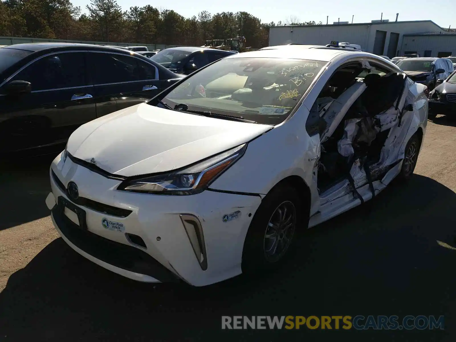 2 Photograph of a damaged car JTDL9RFU6L3015705 TOYOTA PRIUS 2020