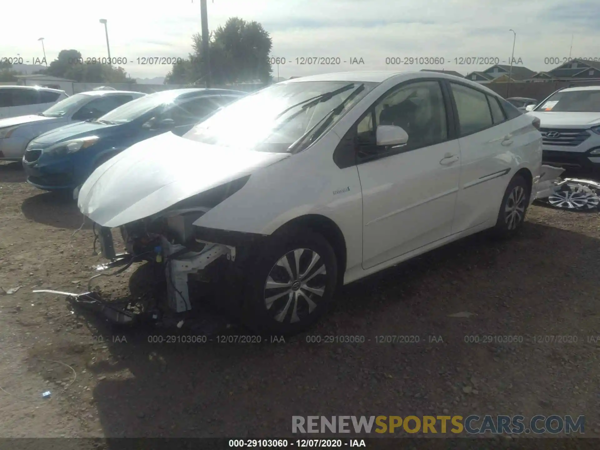 2 Photograph of a damaged car JTDL9RFU6L3016921 TOYOTA PRIUS 2020