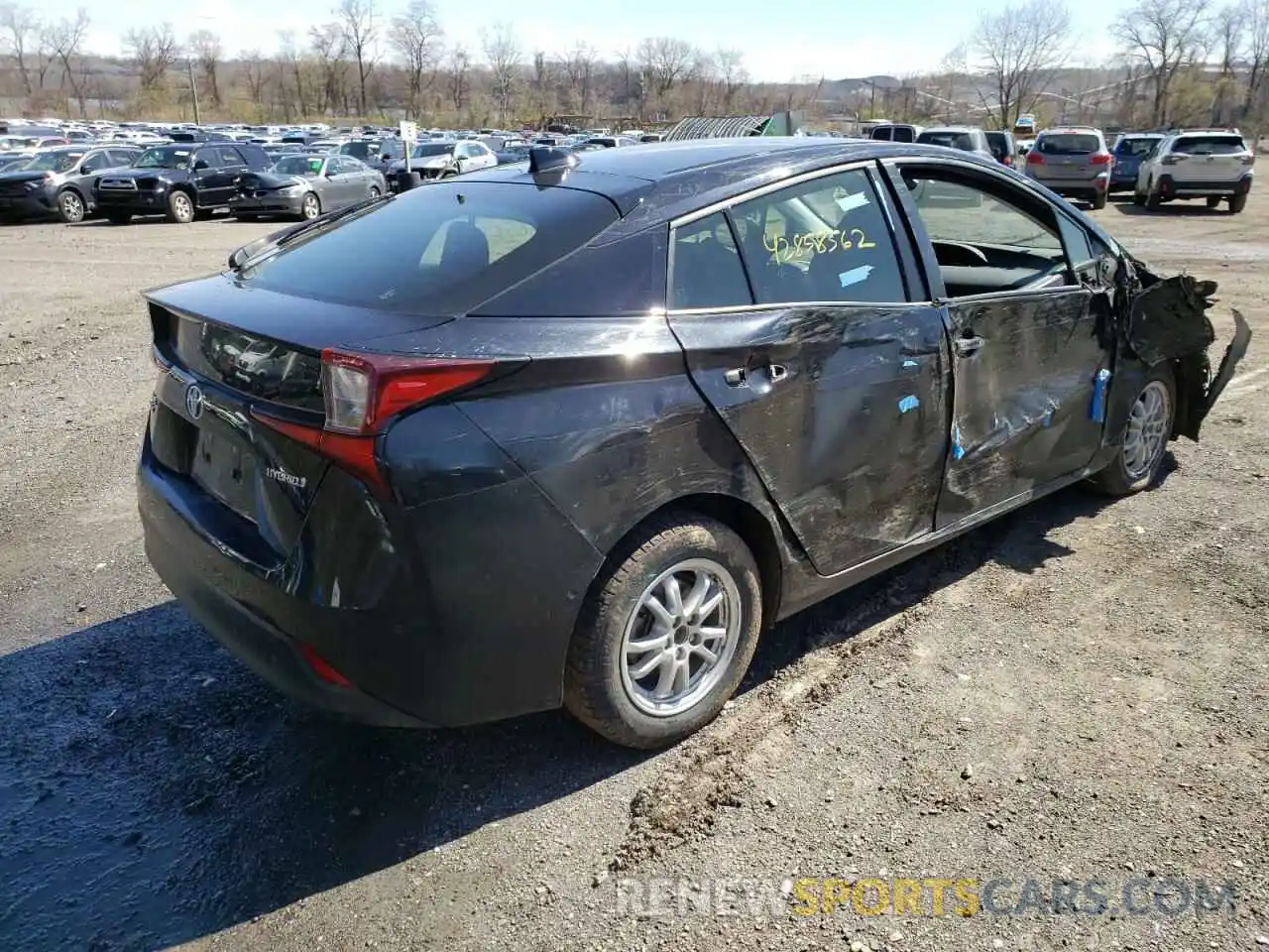 4 Photograph of a damaged car JTDL9RFU7L3013610 TOYOTA PRIUS 2020