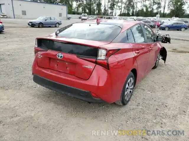 4 Photograph of a damaged car JTDL9RFU7L3014594 TOYOTA PRIUS 2020