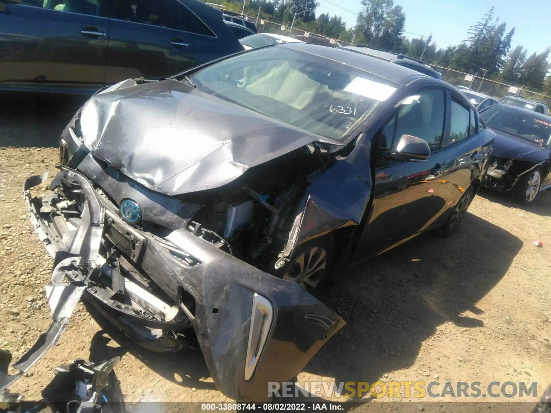 2 Photograph of a damaged car JTDL9RFU7L3016331 TOYOTA PRIUS 2020