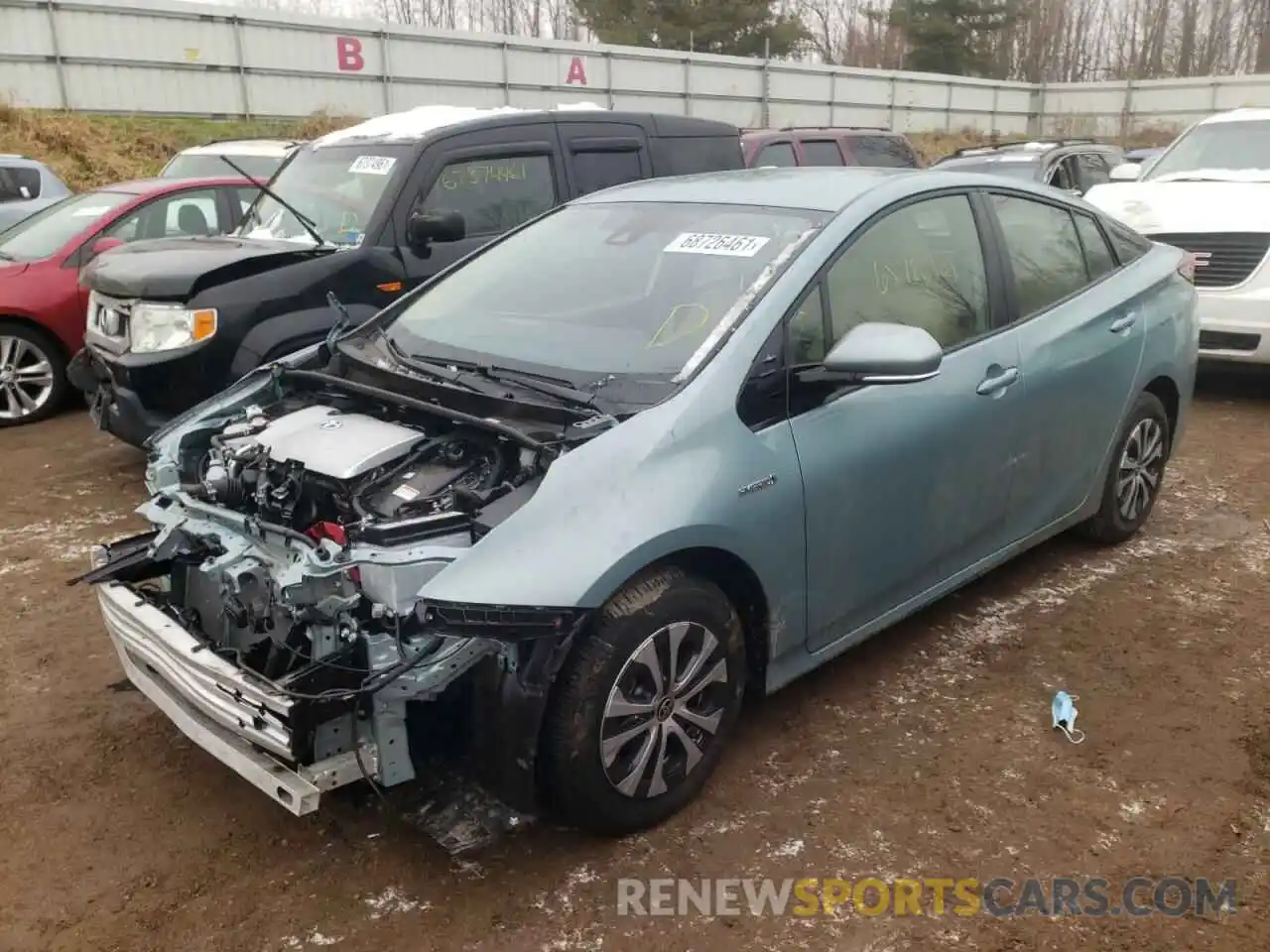 2 Фотография поврежденного автомобиля JTDL9RFU7L3021805 TOYOTA PRIUS 2020