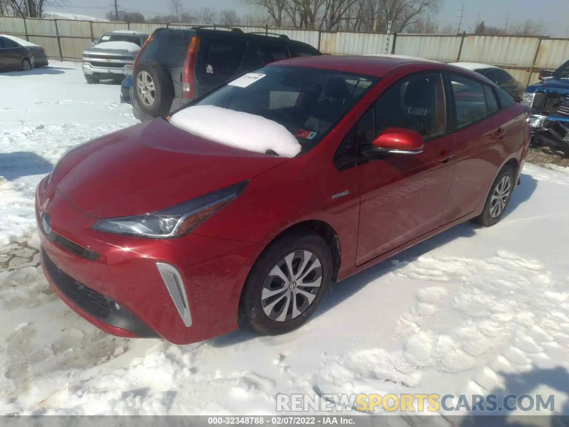 2 Photograph of a damaged car JTDL9RFU7L3021948 TOYOTA PRIUS 2020