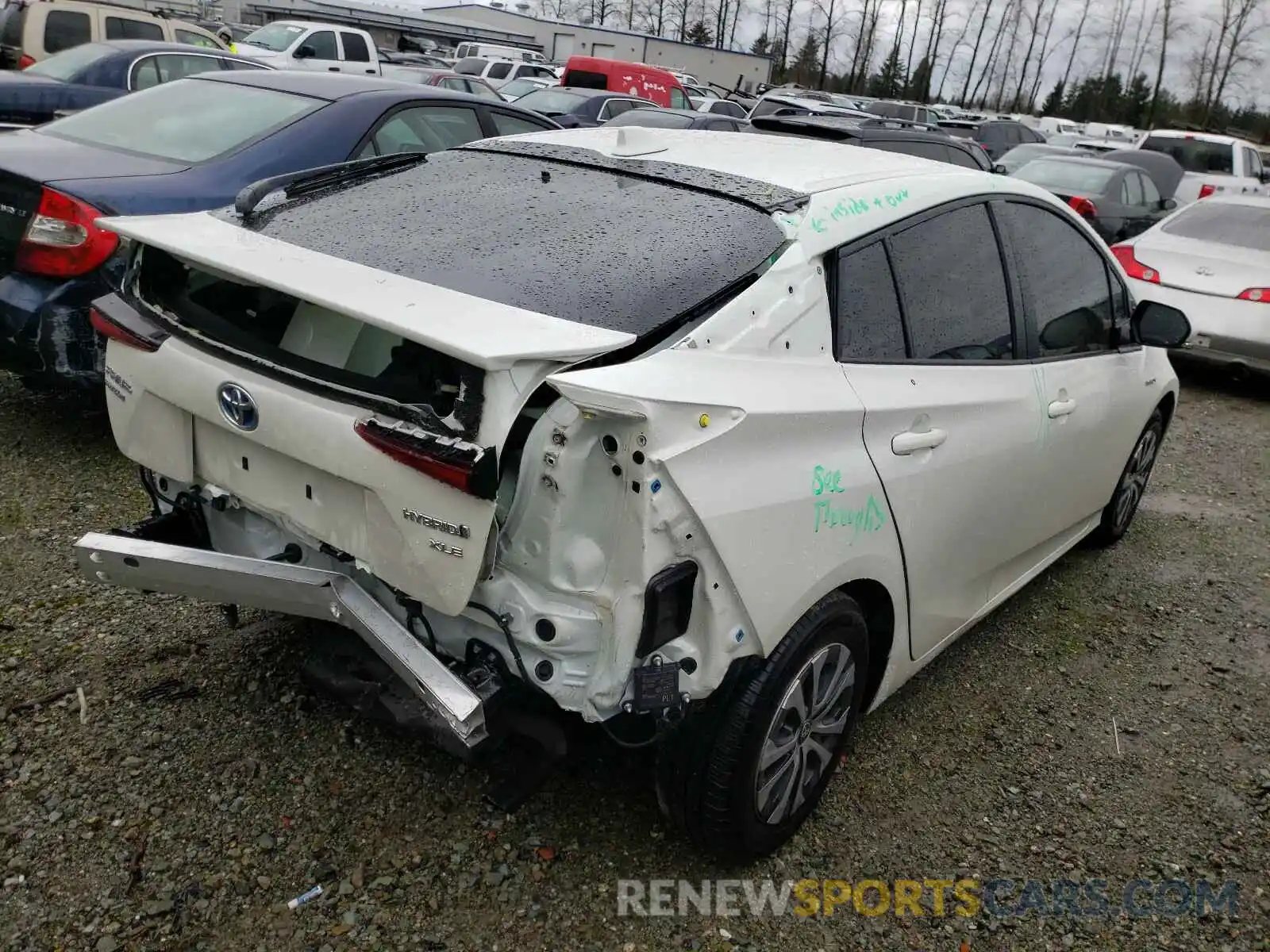 4 Photograph of a damaged car JTDL9RFU8L3017410 TOYOTA PRIUS 2020