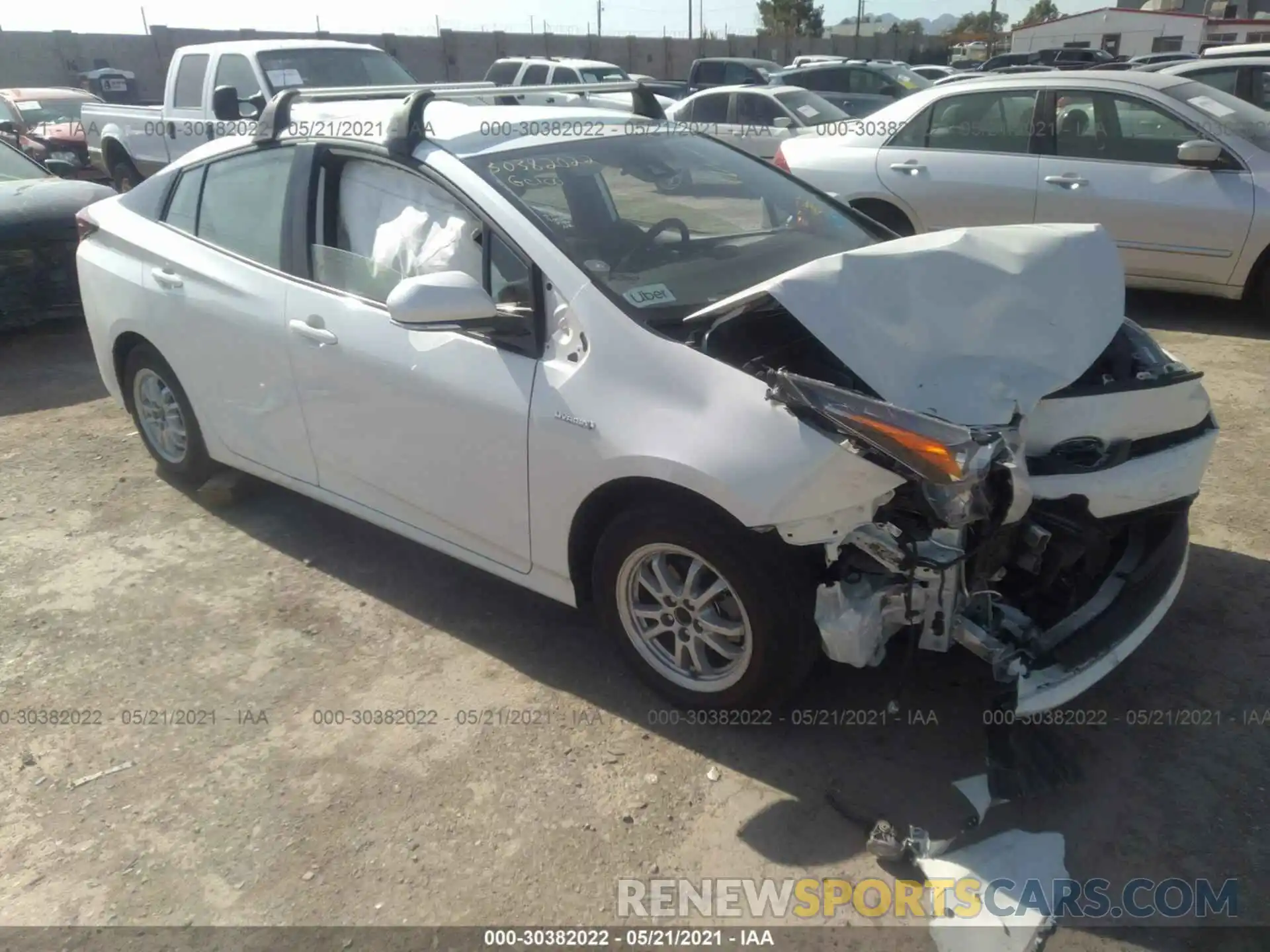 1 Photograph of a damaged car JTDL9RFU8L3018072 TOYOTA PRIUS 2020