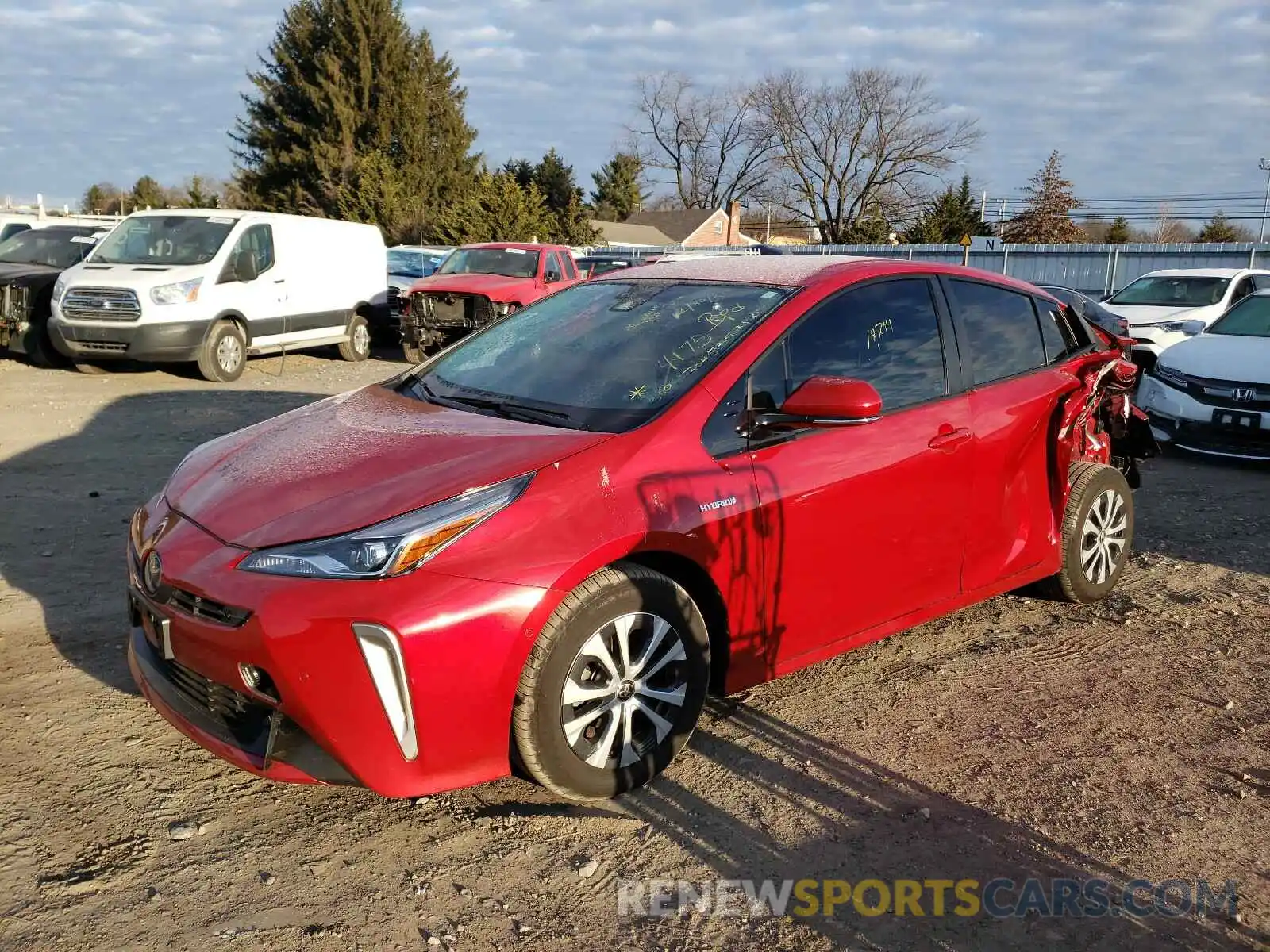 2 Фотография поврежденного автомобиля JTDL9RFU9L3014175 TOYOTA PRIUS 2020