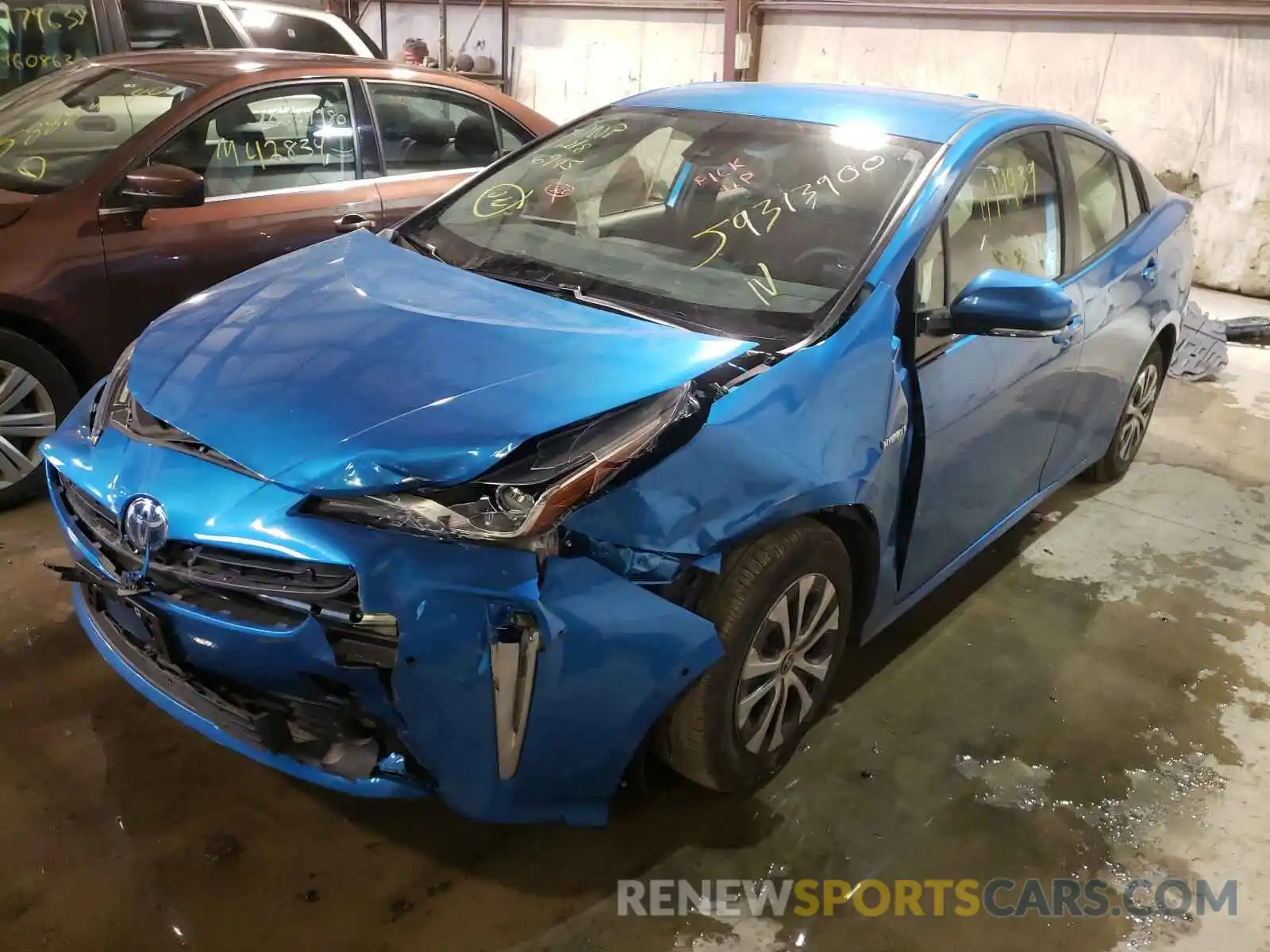 2 Photograph of a damaged car JTDL9RFU9L3016945 TOYOTA PRIUS 2020