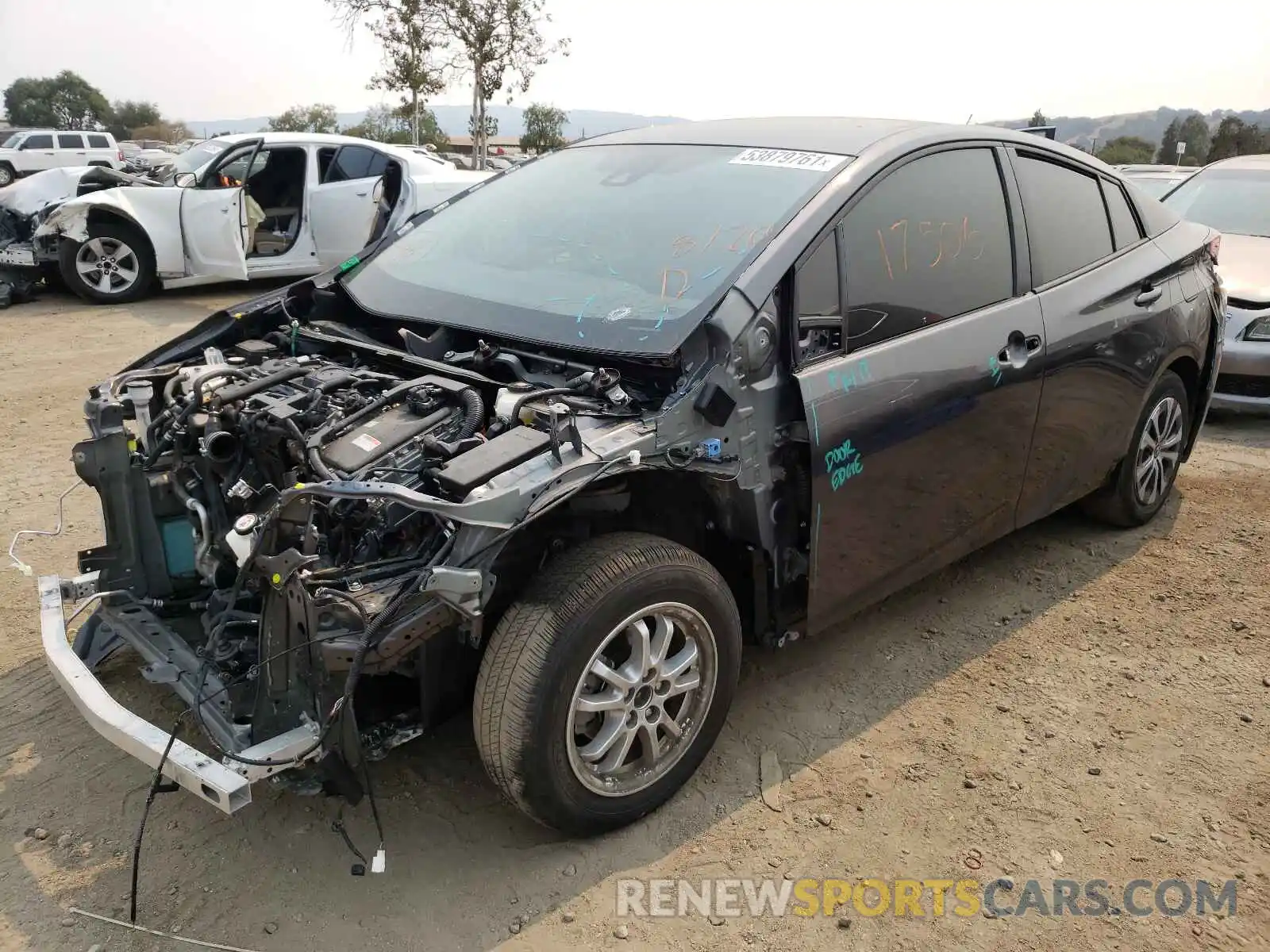 2 Photograph of a damaged car JTDL9RFU9L3019988 TOYOTA PRIUS 2020