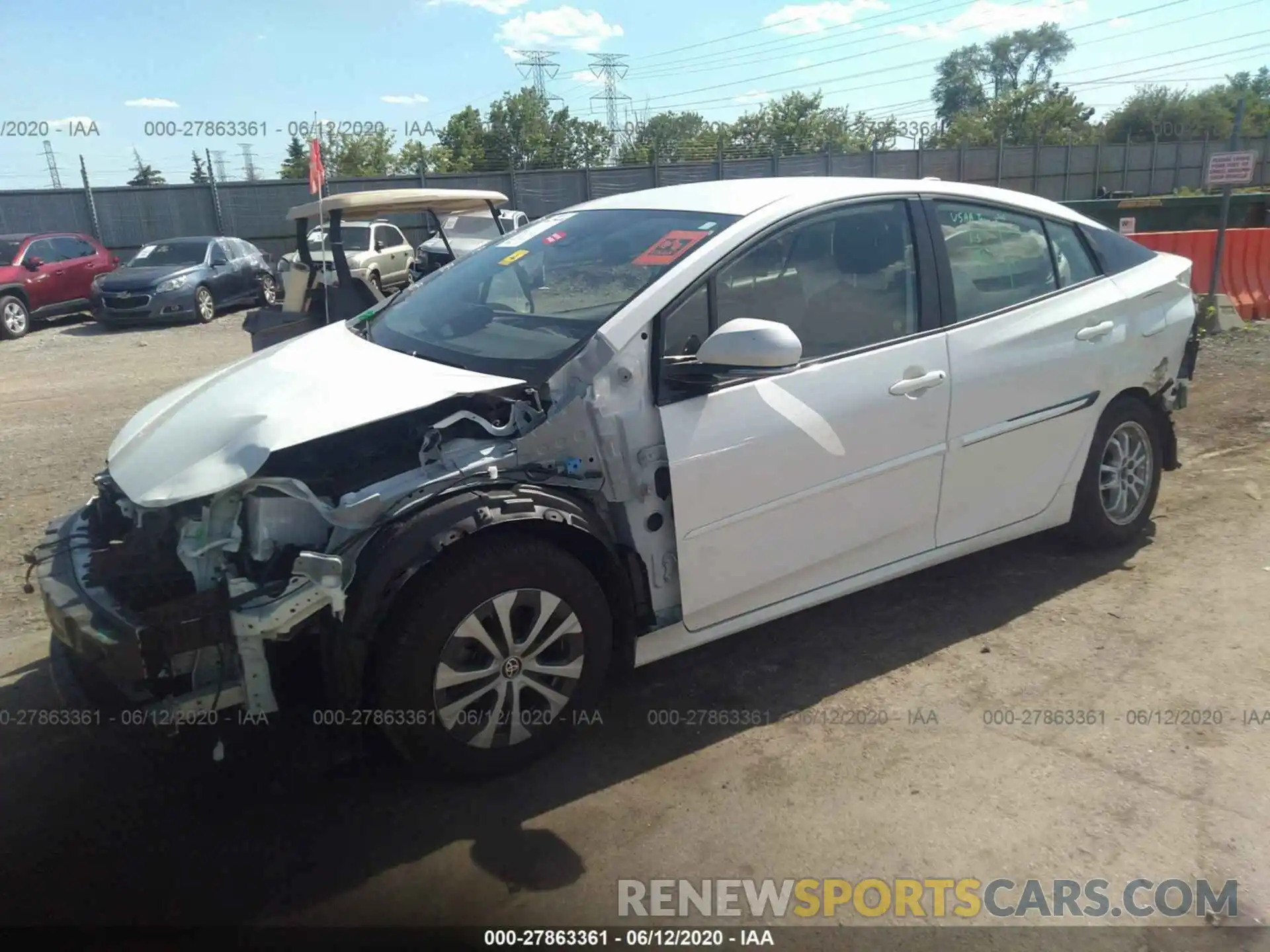 2 Photograph of a damaged car JTDL9RFUXL3****** TOYOTA PRIUS 2020