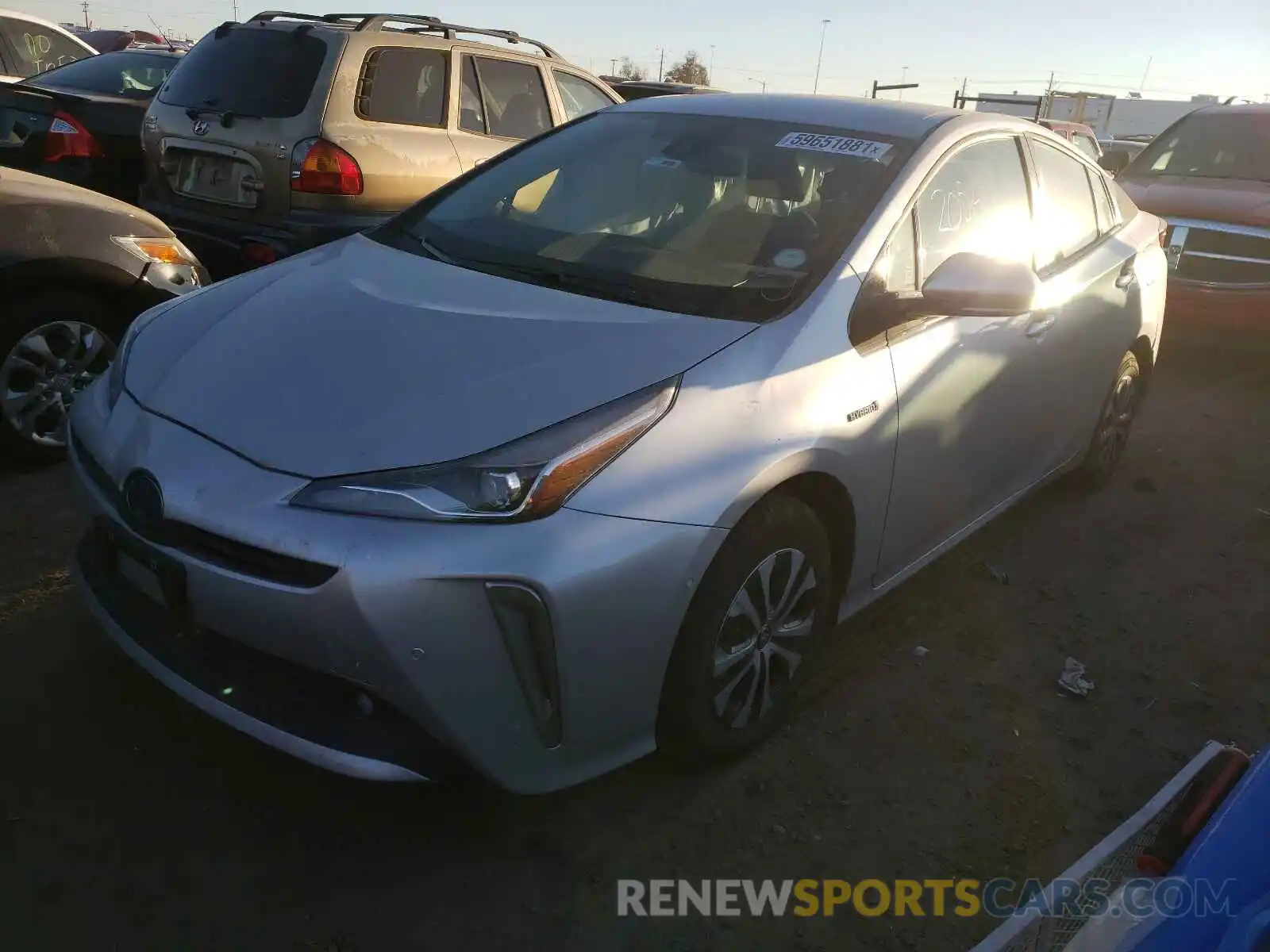 2 Photograph of a damaged car JTDL9RFUXL3013780 TOYOTA PRIUS 2020