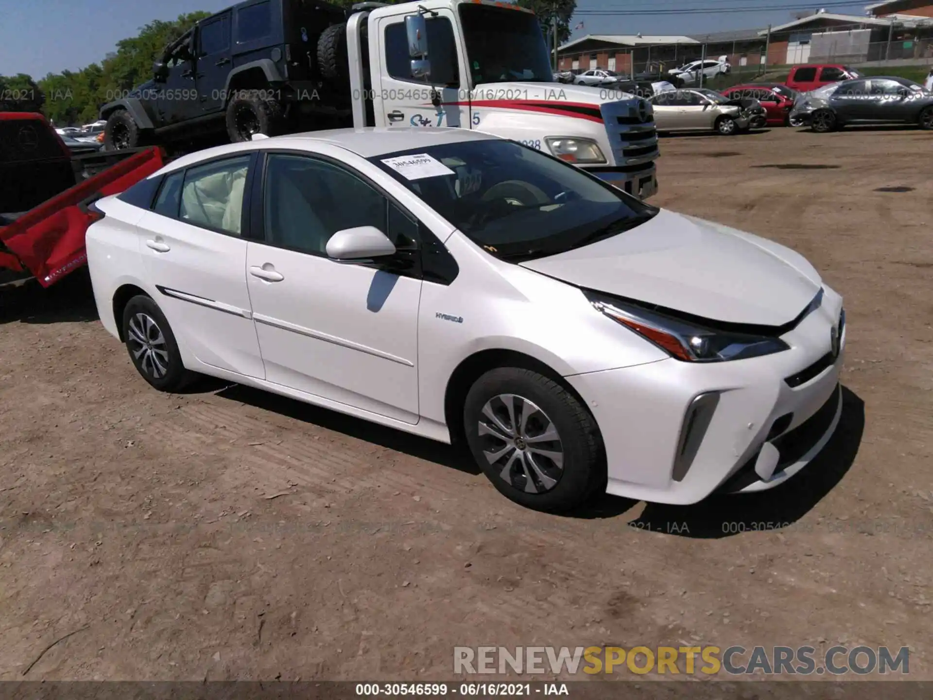 1 Photograph of a damaged car JTDL9RFUXL3016713 TOYOTA PRIUS 2020