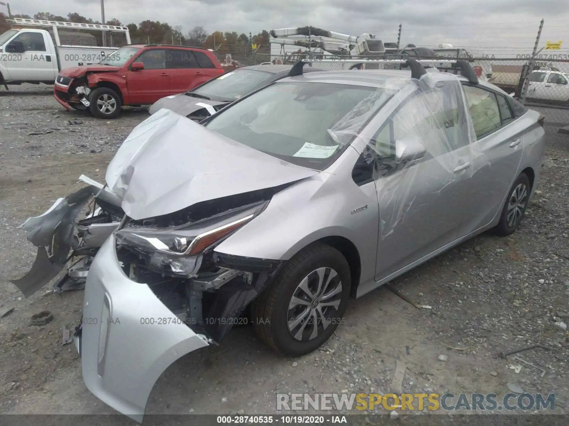 2 Photograph of a damaged car JTDL9RFUXL3017943 TOYOTA PRIUS 2020