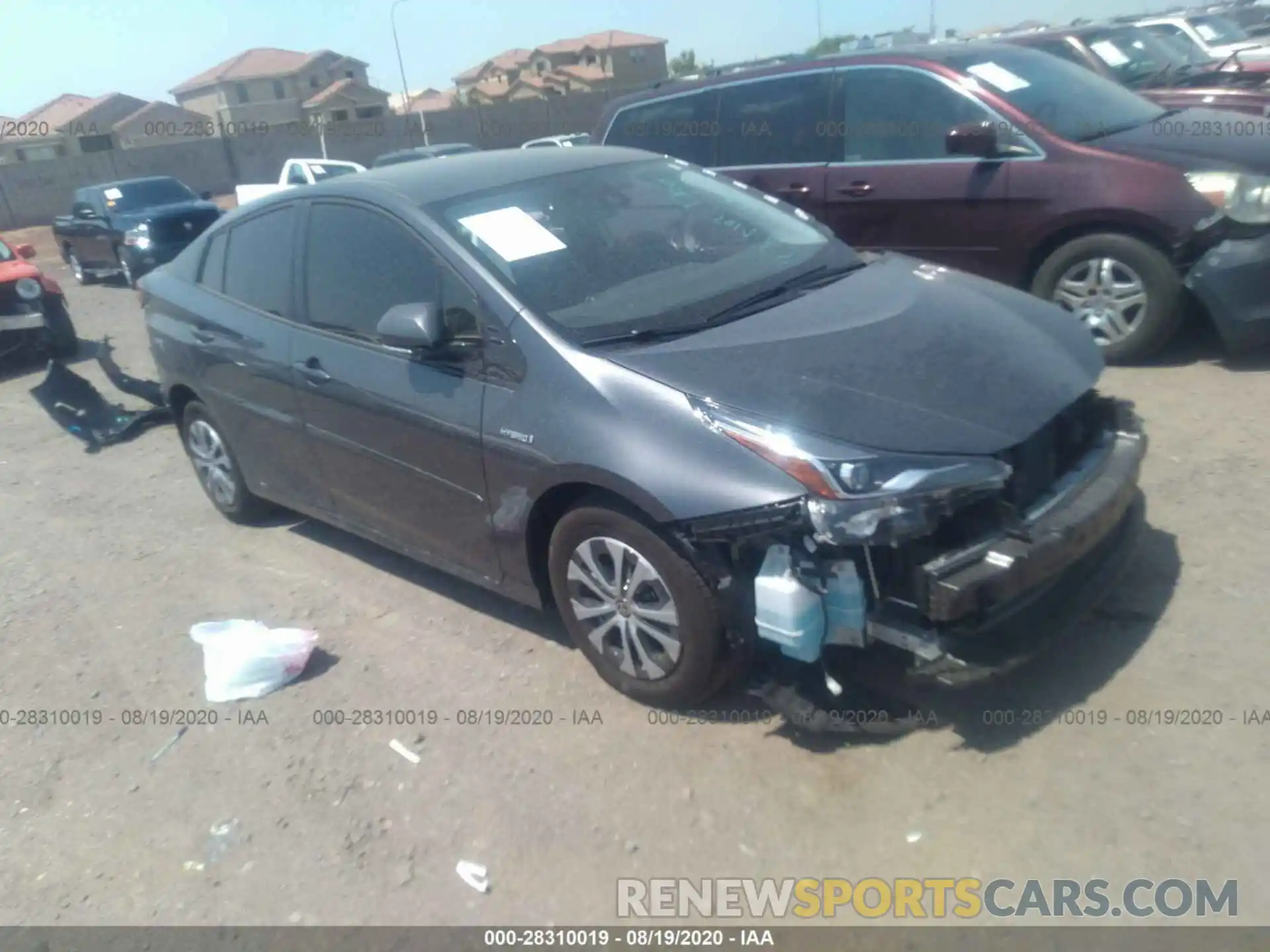 1 Photograph of a damaged car JTDL9RFUXL3018669 TOYOTA PRIUS 2020