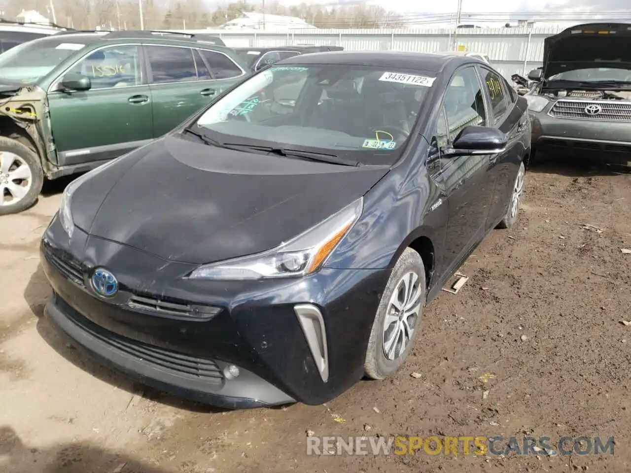 2 Фотография поврежденного автомобиля JTDL9RFUXL3019031 TOYOTA PRIUS 2020