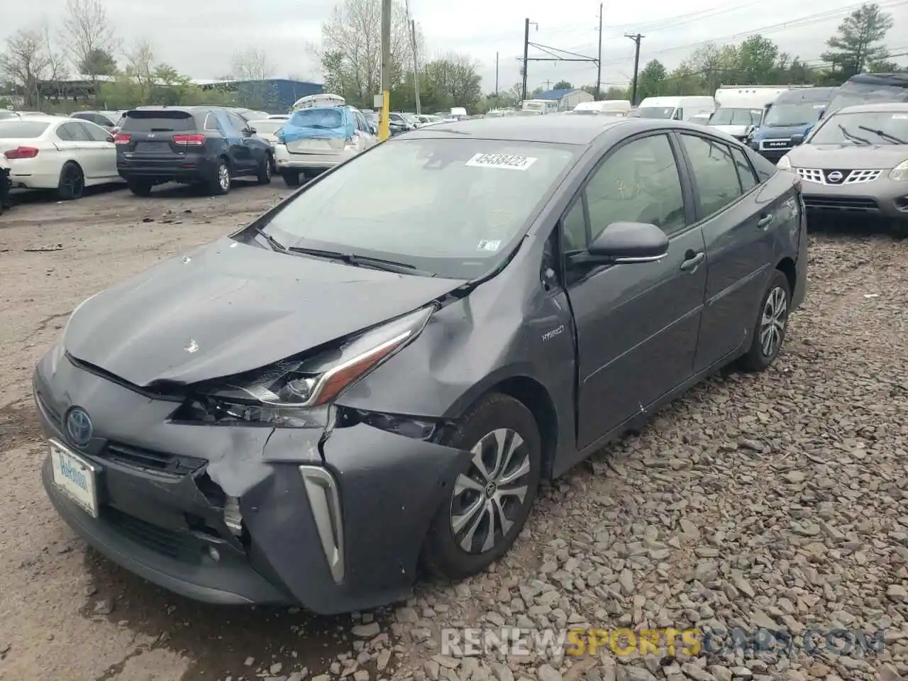 2 Фотография поврежденного автомобиля JTDL9RFUXL3020311 TOYOTA PRIUS 2020