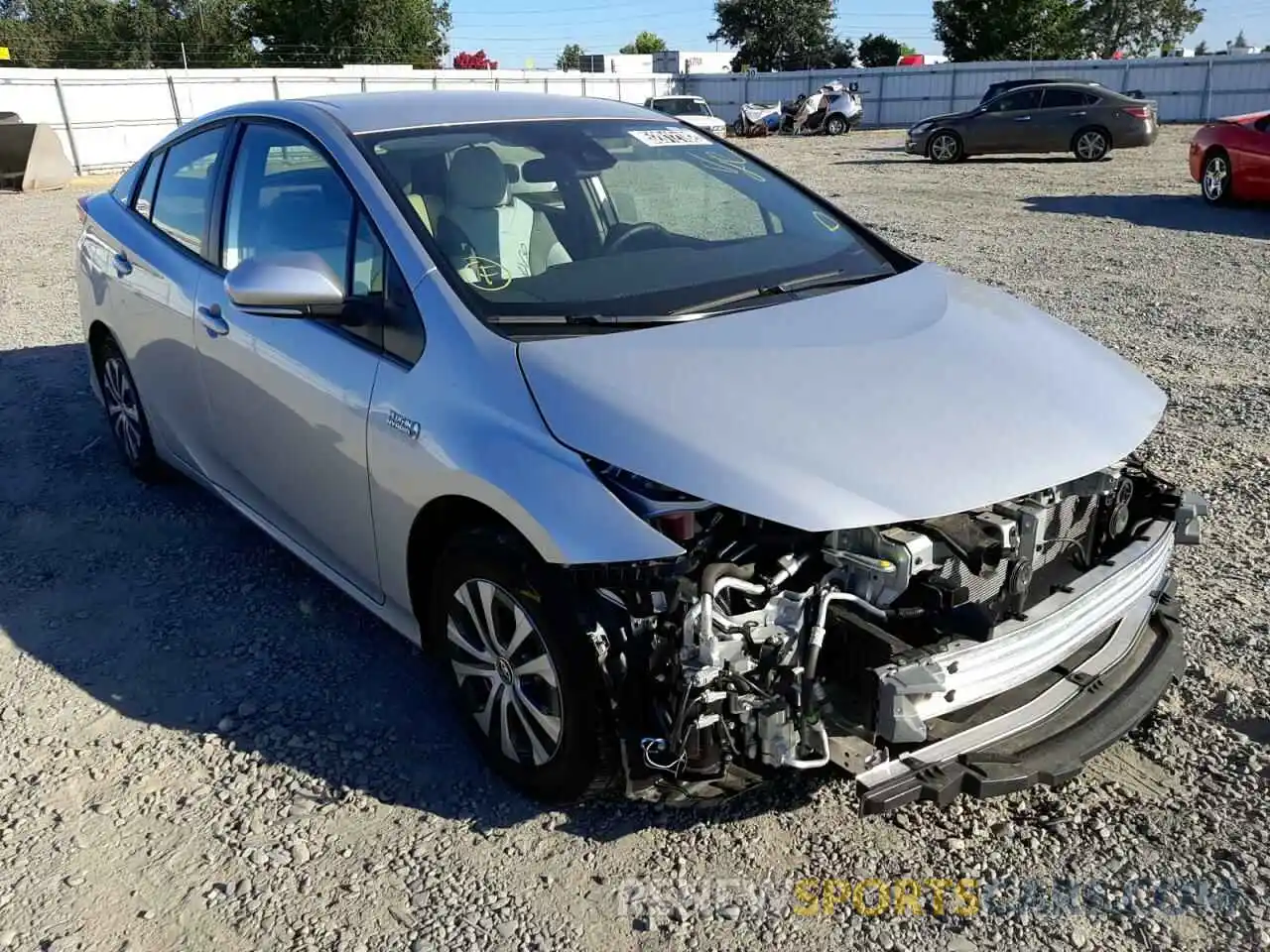 1 Photograph of a damaged car JTDKAMFP0M3182854 TOYOTA PRIUS 2021