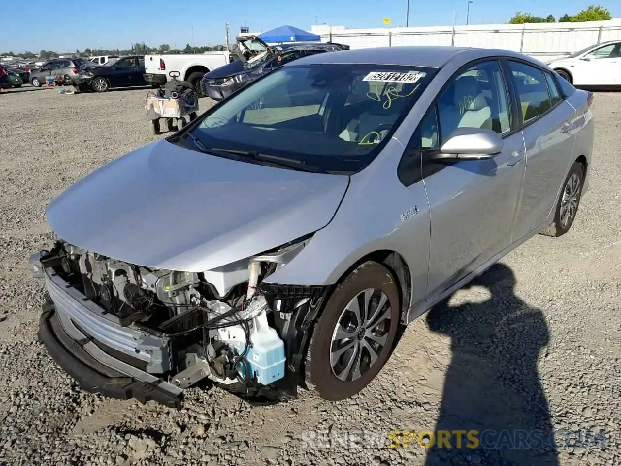 2 Photograph of a damaged car JTDKAMFP0M3182854 TOYOTA PRIUS 2021