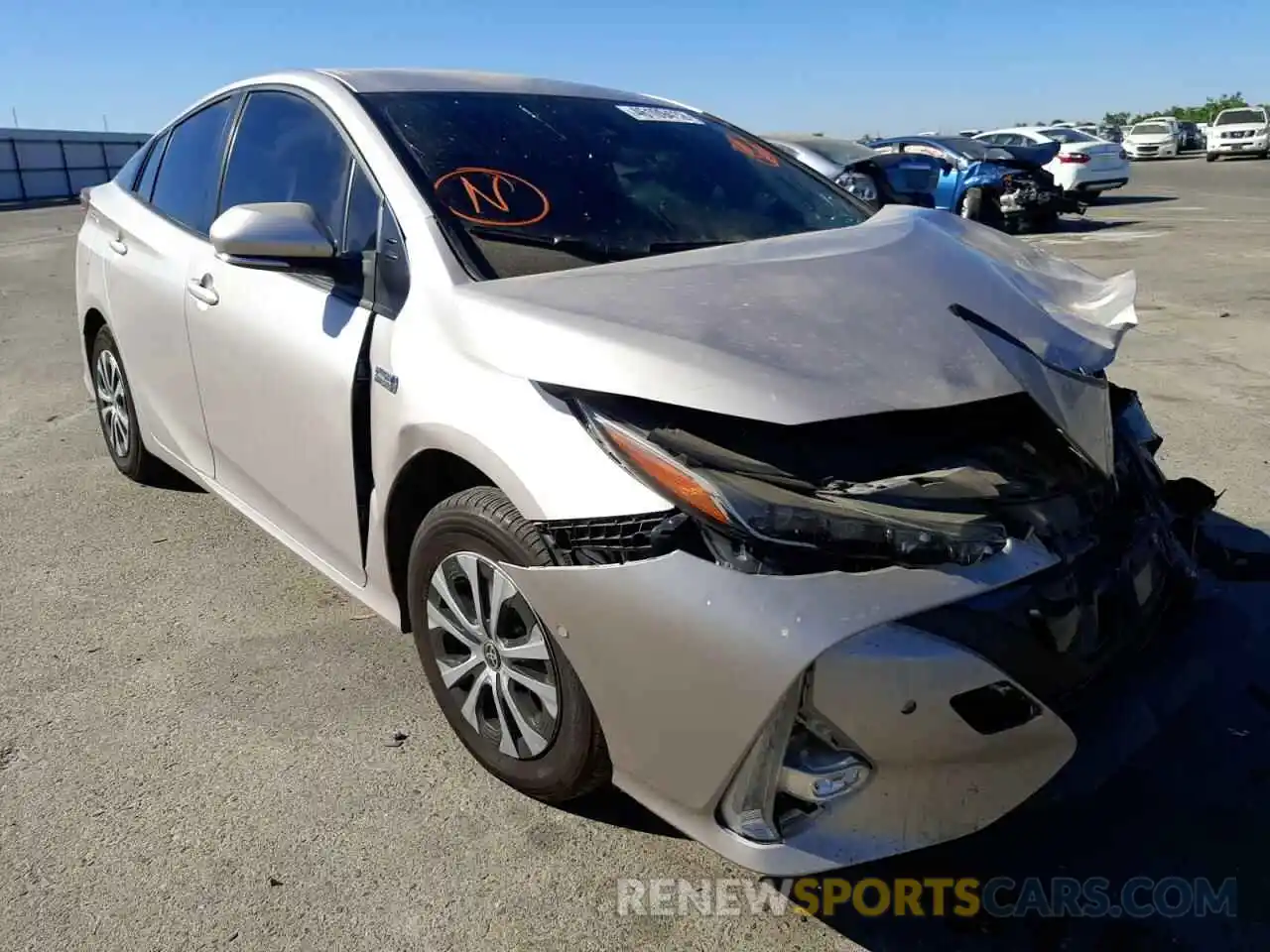 1 Photograph of a damaged car JTDKAMFP0M3196835 TOYOTA PRIUS 2021