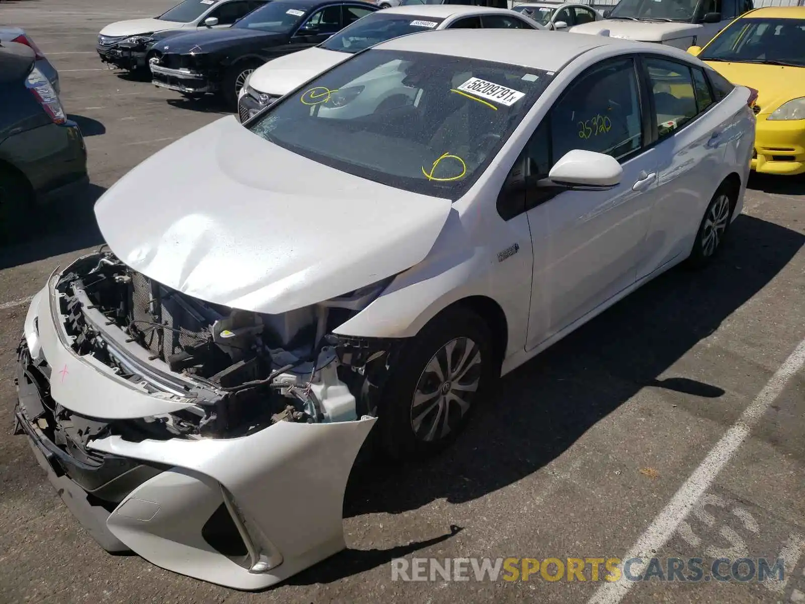 2 Photograph of a damaged car JTDKAMFP4M3168794 TOYOTA PRIUS 2021