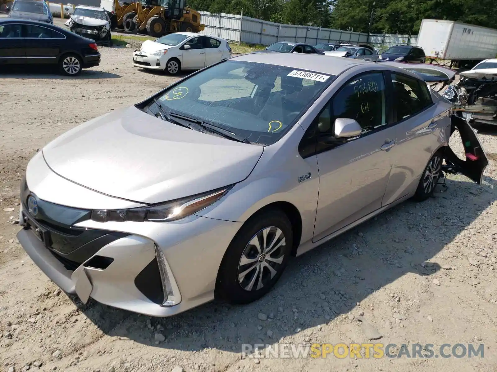 2 Photograph of a damaged car JTDKAMFP4M3195803 TOYOTA PRIUS 2021