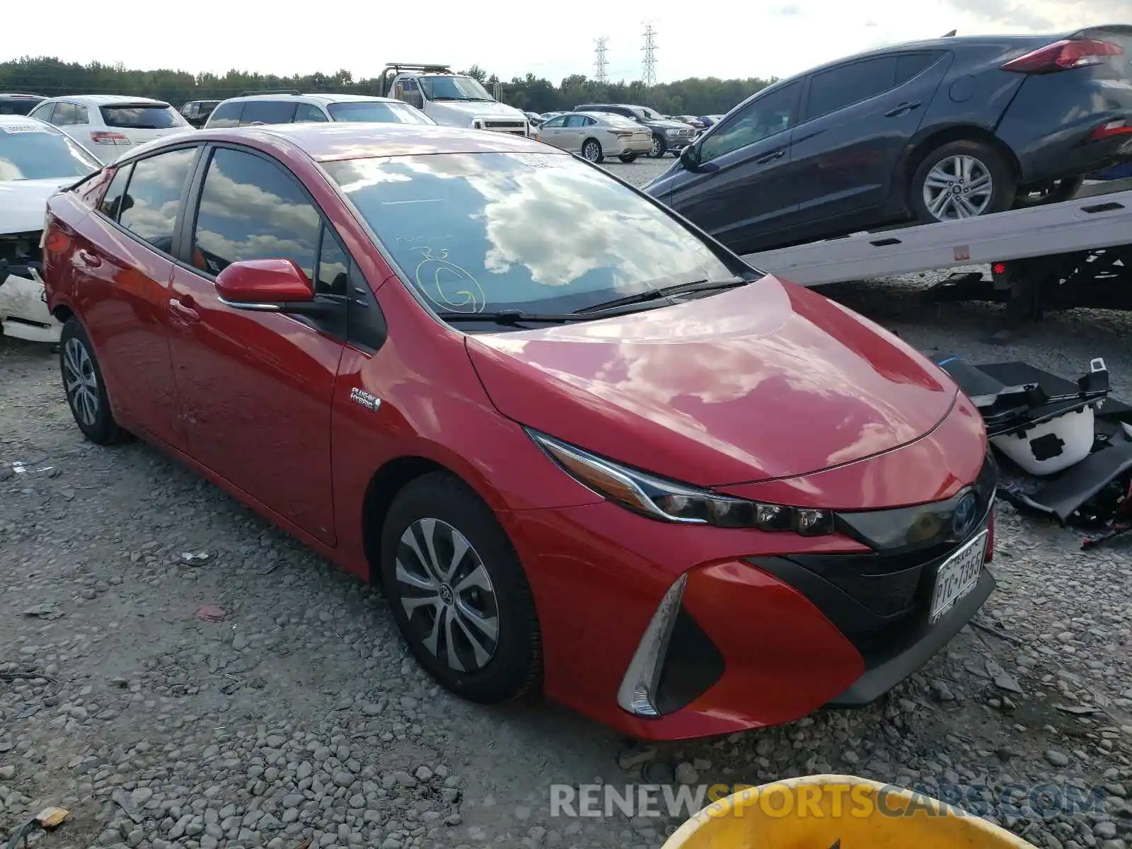 1 Photograph of a damaged car JTDKAMFP5M3188343 TOYOTA PRIUS 2021