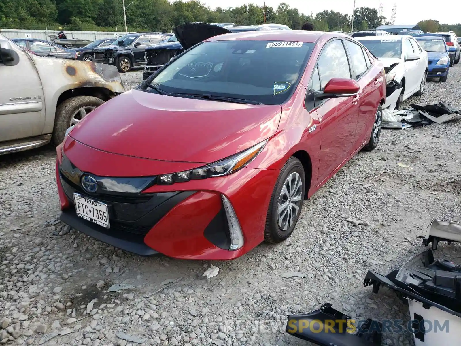 2 Photograph of a damaged car JTDKAMFP5M3188343 TOYOTA PRIUS 2021