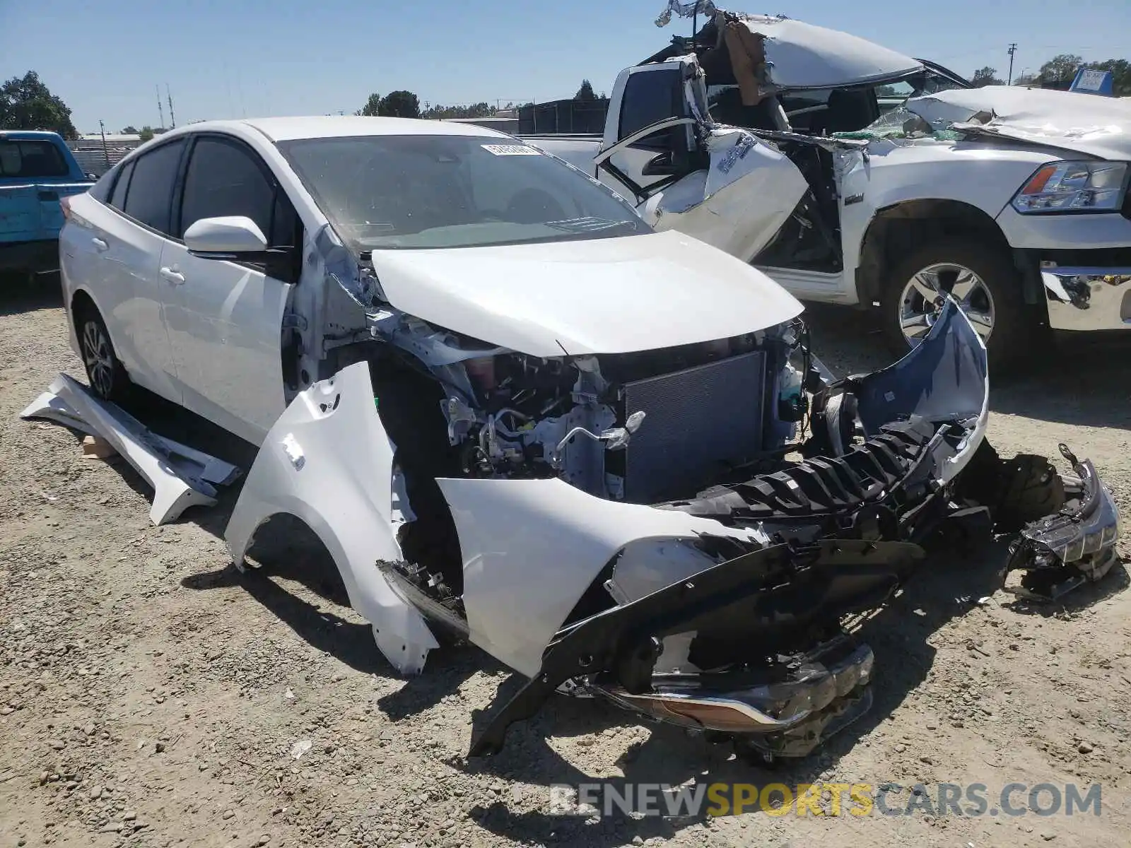 1 Photograph of a damaged car JTDKAMFP5M3190576 TOYOTA PRIUS 2021