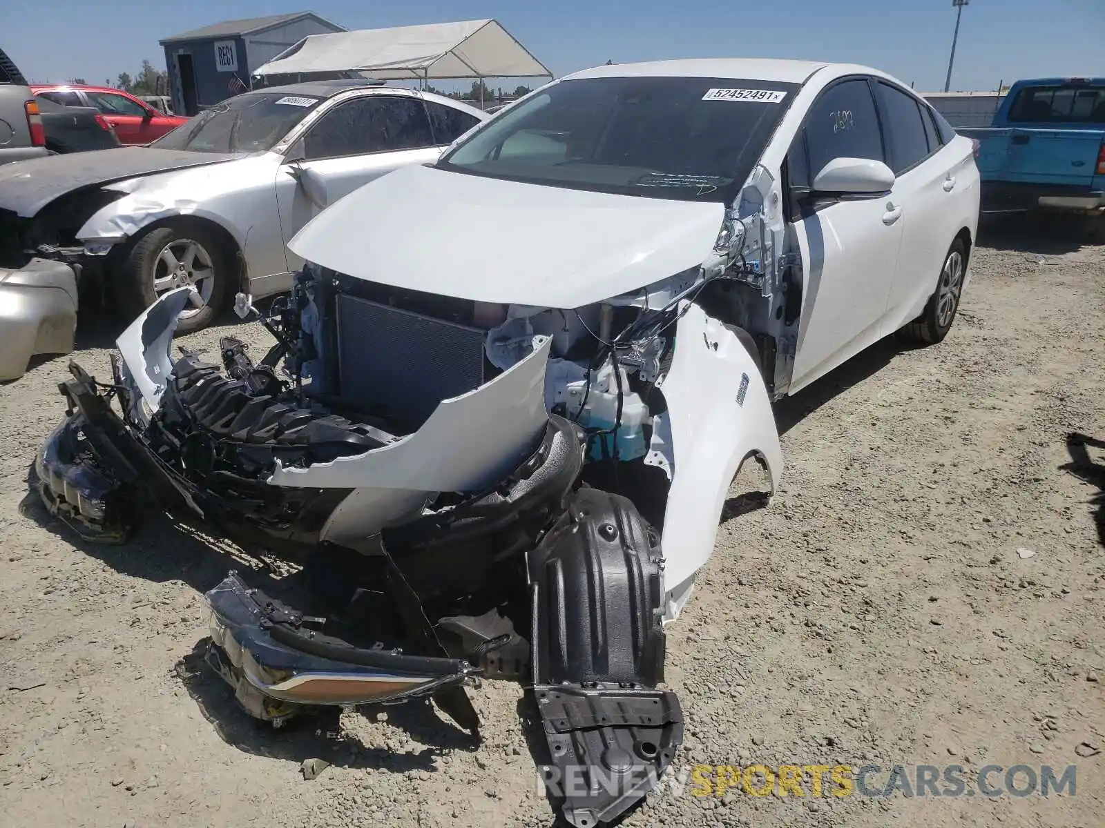 2 Photograph of a damaged car JTDKAMFP5M3190576 TOYOTA PRIUS 2021