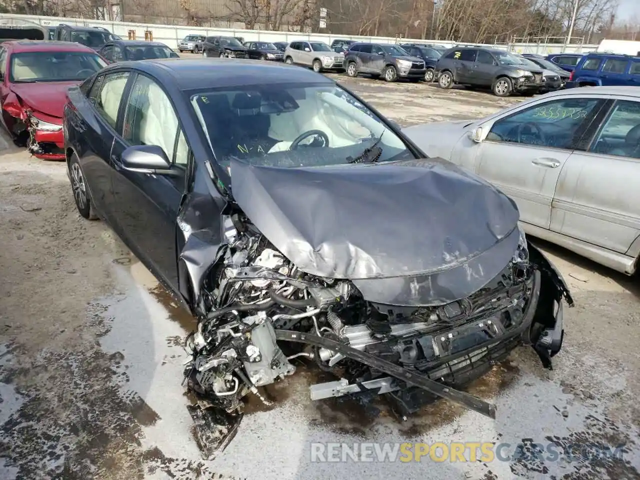 1 Photograph of a damaged car JTDKAMFP6M3183880 TOYOTA PRIUS 2021