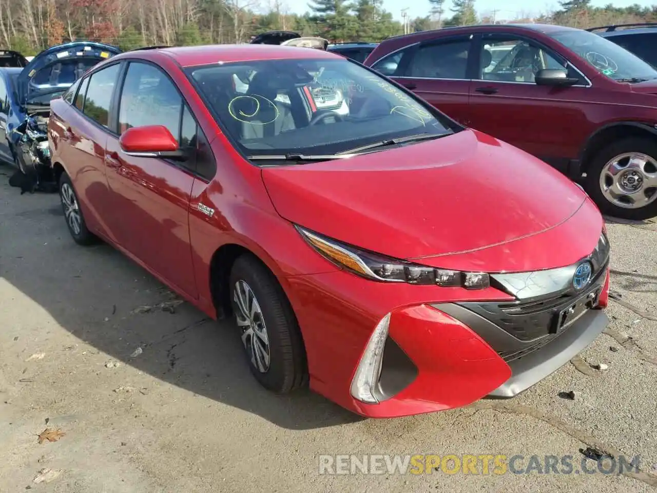 1 Photograph of a damaged car JTDKAMFP6M3190957 TOYOTA PRIUS 2021