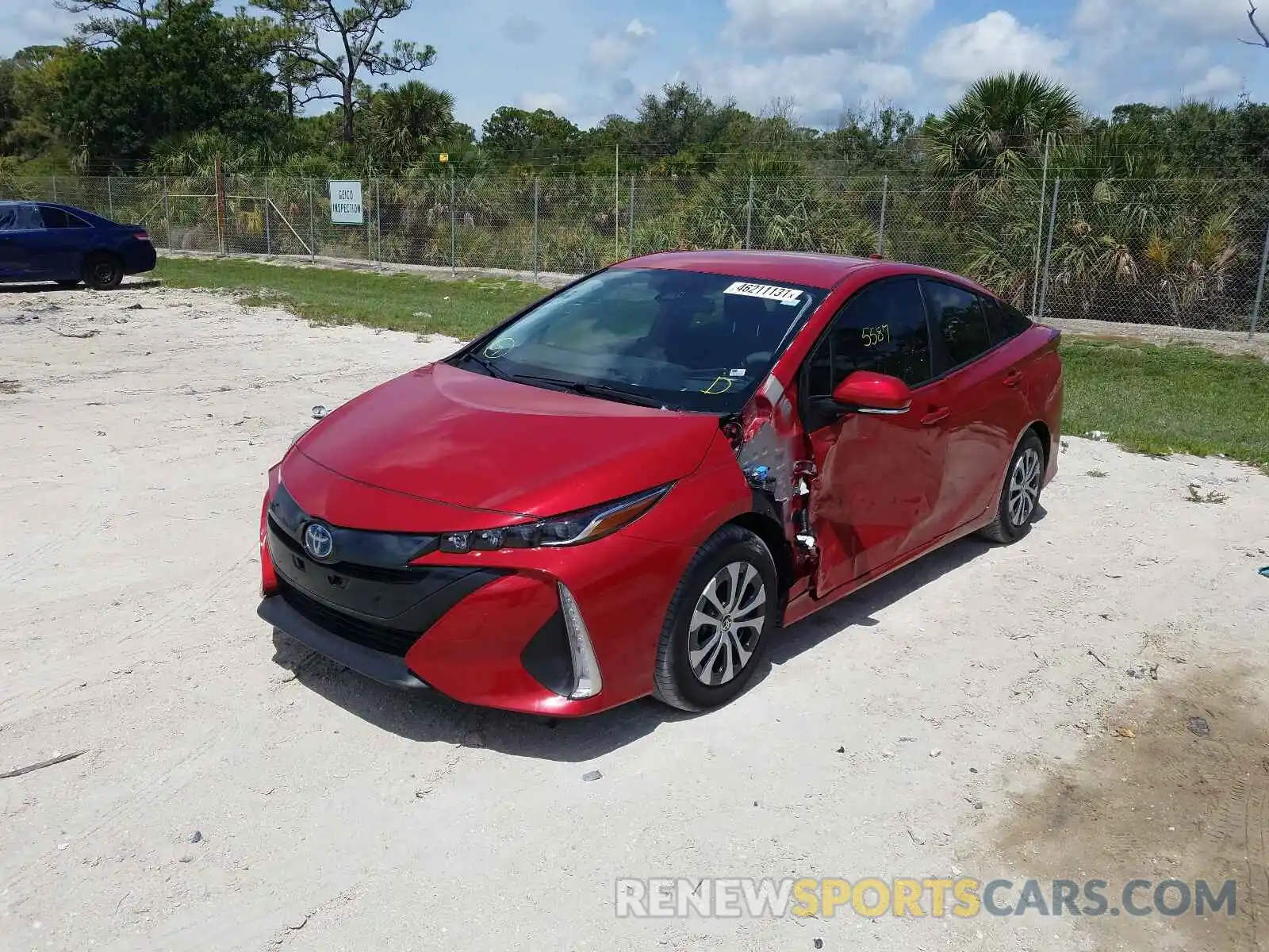 2 Photograph of a damaged car JTDKAMFP7M3170328 TOYOTA PRIUS 2021