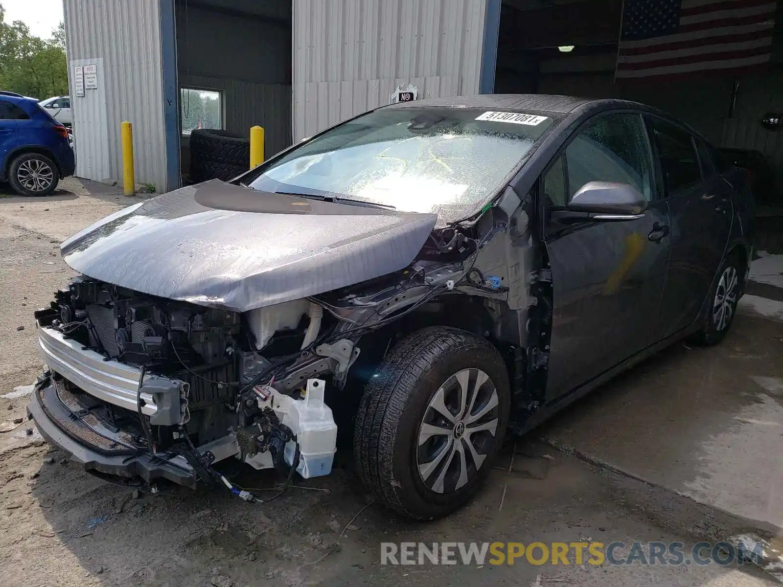 2 Photograph of a damaged car JTDKAMFP8M3169317 TOYOTA PRIUS 2021