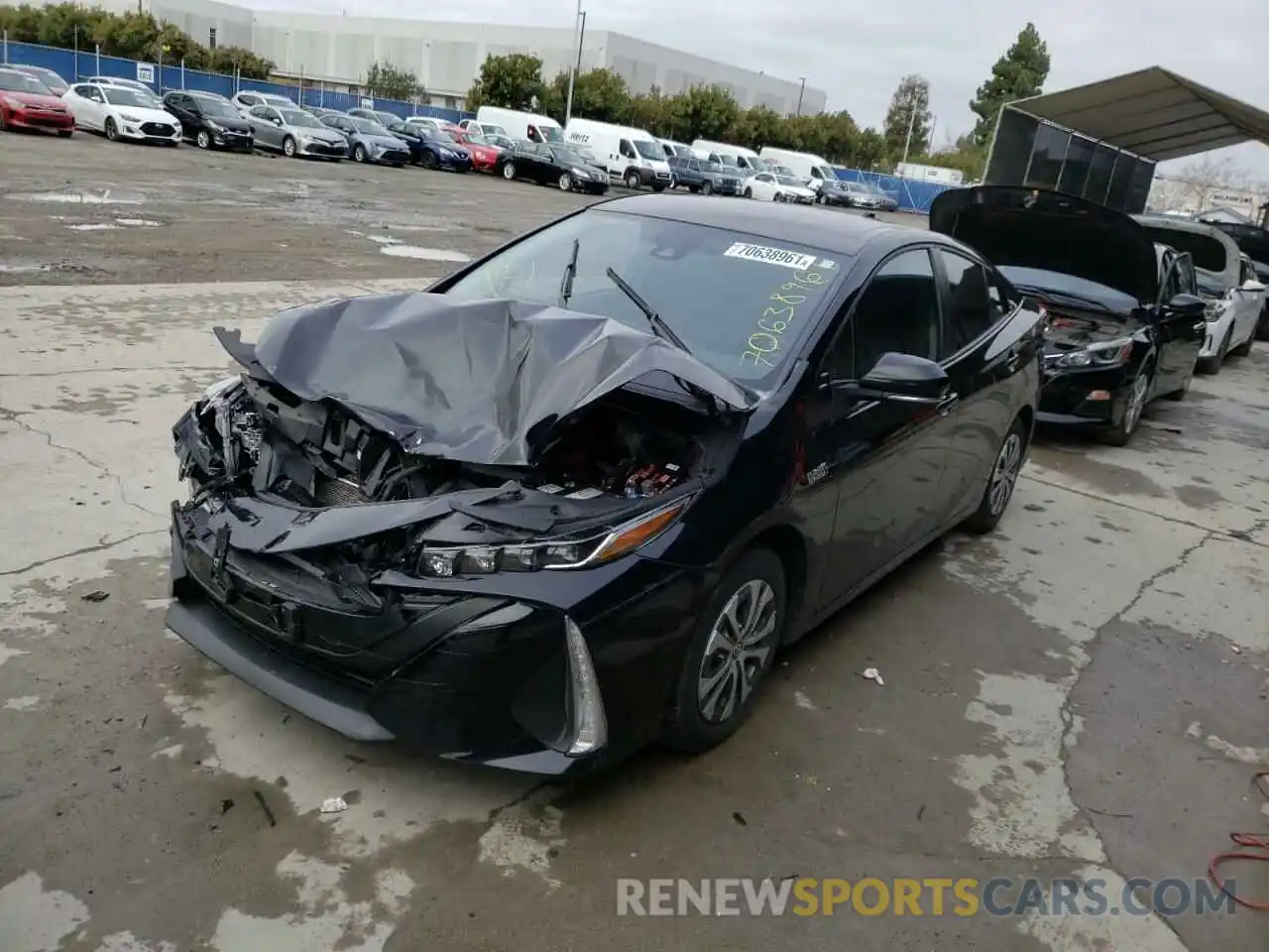 2 Photograph of a damaged car JTDKAMFP8M3175599 TOYOTA PRIUS 2021