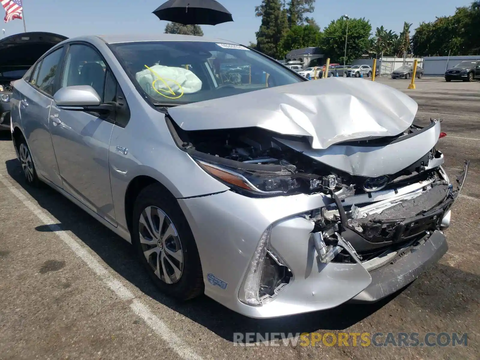 1 Photograph of a damaged car JTDKAMFP8M3180382 TOYOTA PRIUS 2021