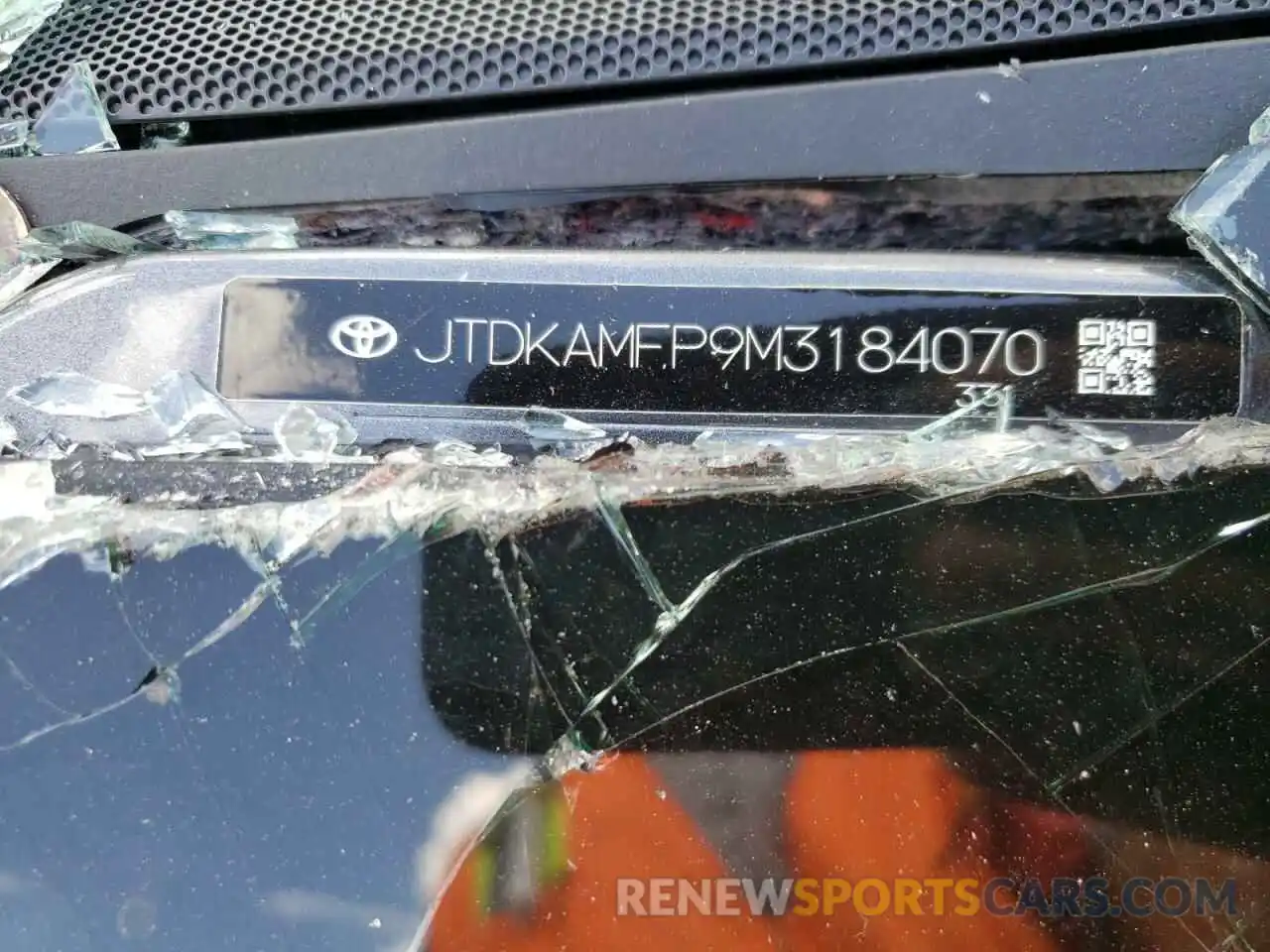 10 Photograph of a damaged car JTDKAMFP9M3184070 TOYOTA PRIUS 2021