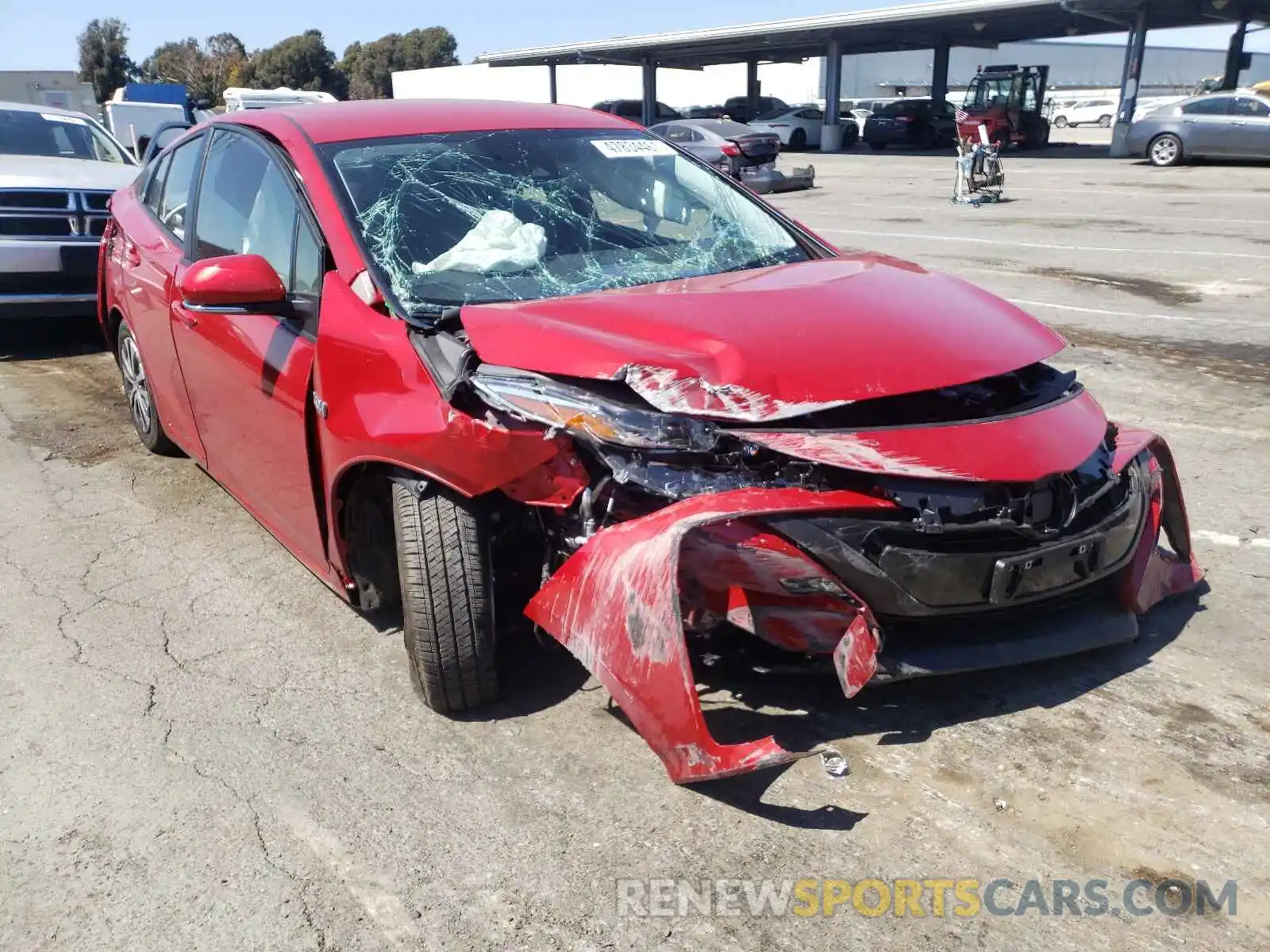 1 Photograph of a damaged car JTDKAMFPXM3180867 TOYOTA PRIUS 2021