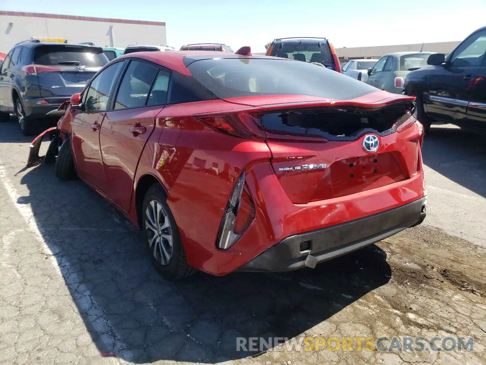 3 Photograph of a damaged car JTDKAMFPXM3180867 TOYOTA PRIUS 2021